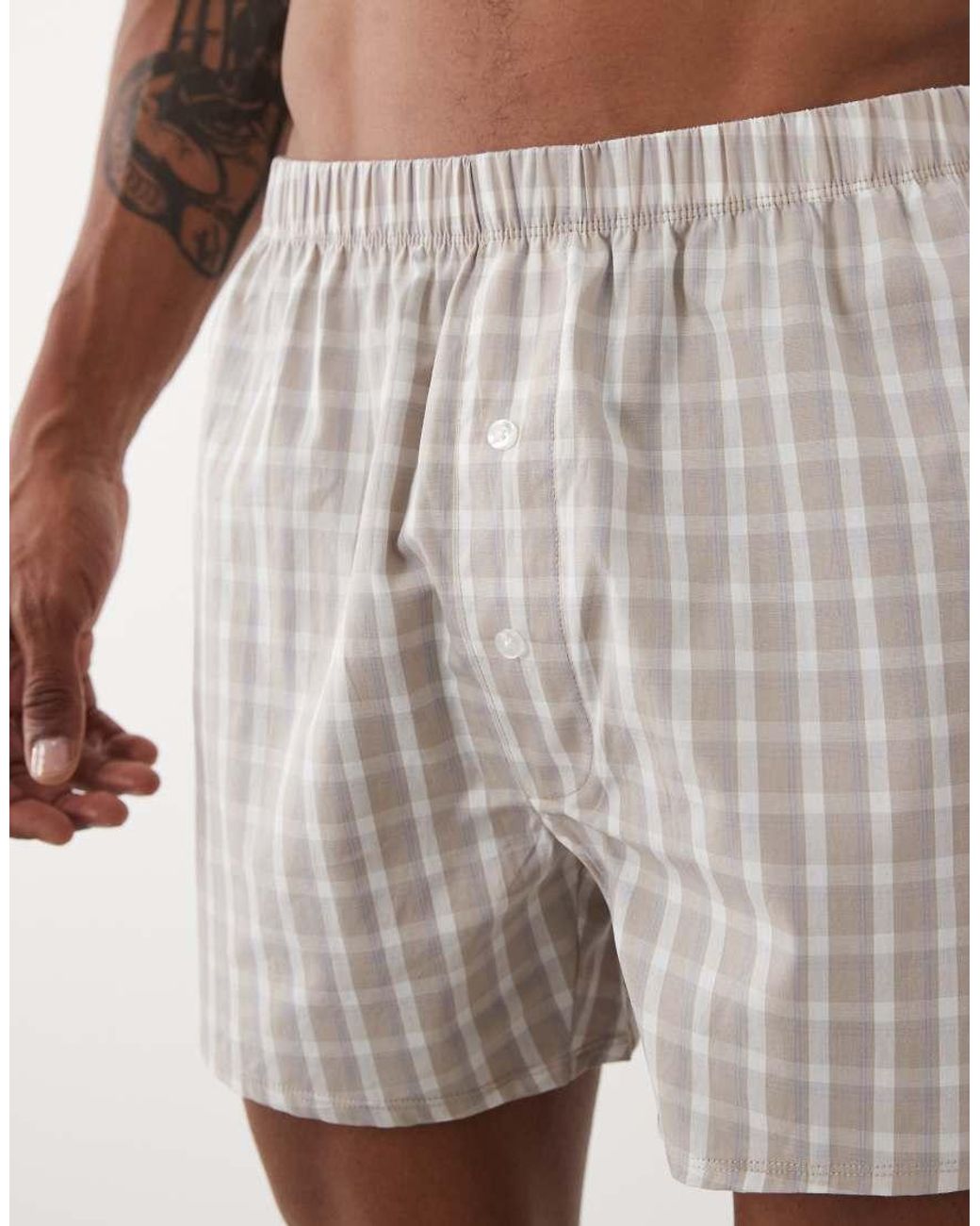 ASOS White 2 Pack Woven Boxers for men