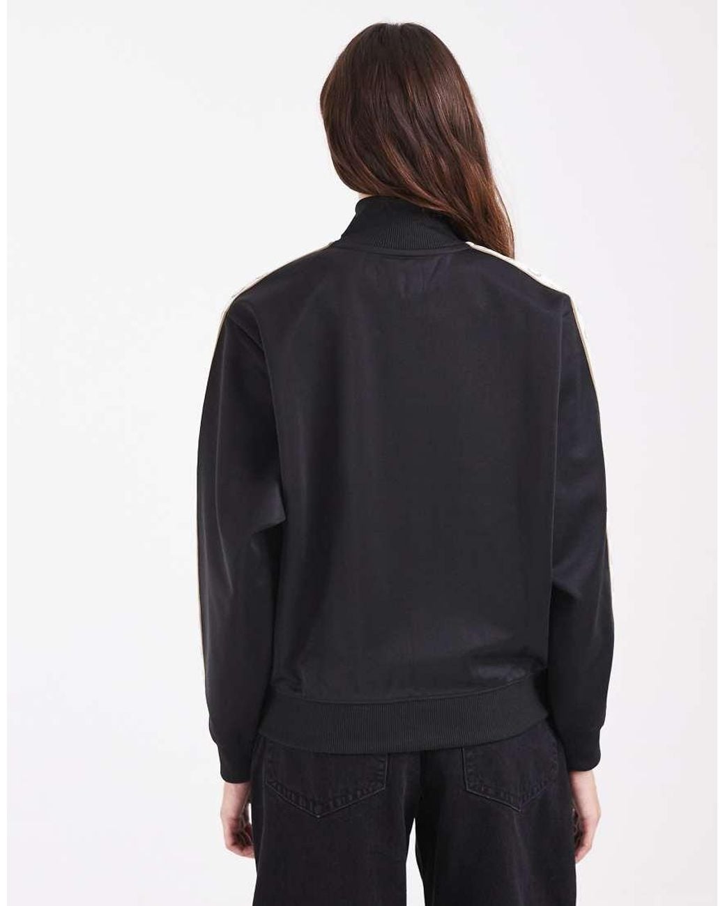 Fred Perry Blue Zip Through Taped Logo Track Jacket