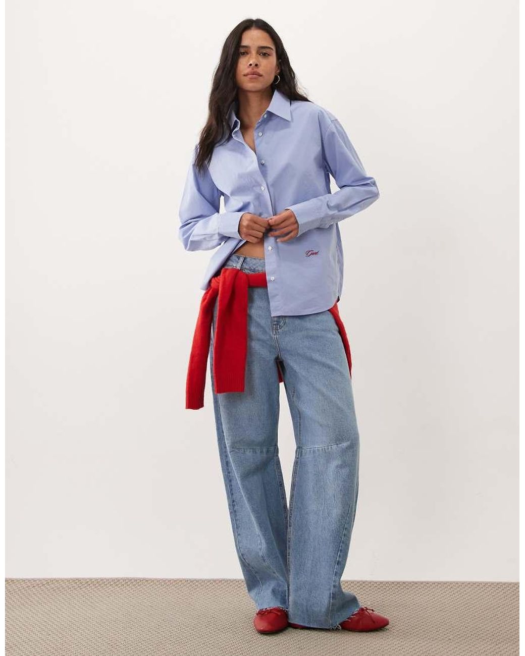 Gant Blue Regular Fit Poplin Shirt