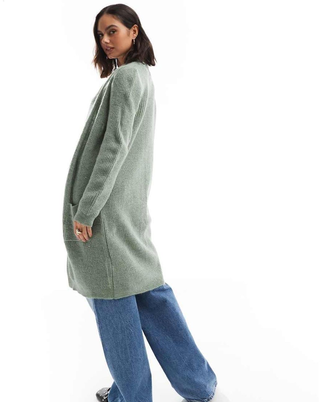 ONLY Blue Longline Open Cardigan