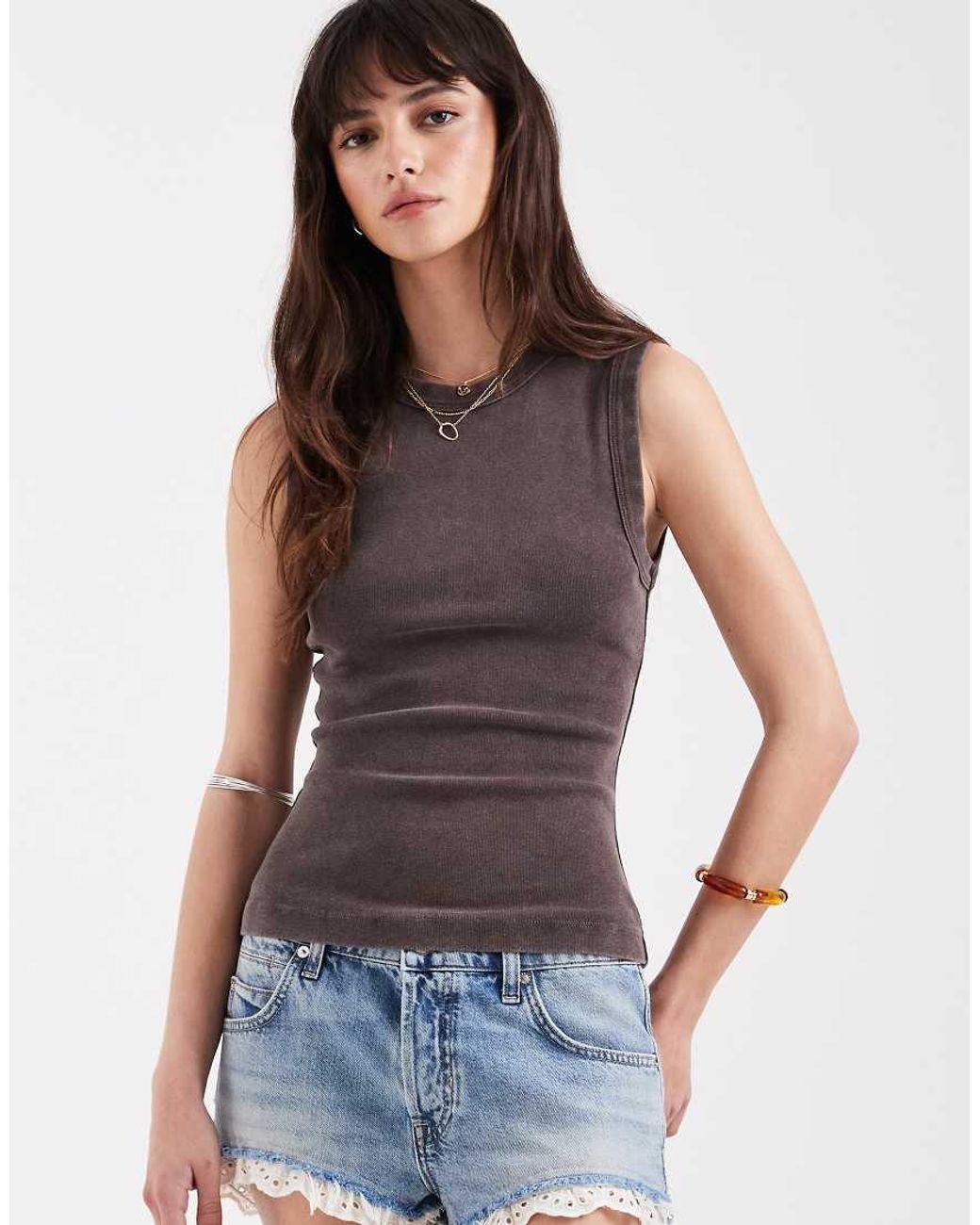 Free People Blue Murphy Tank Top