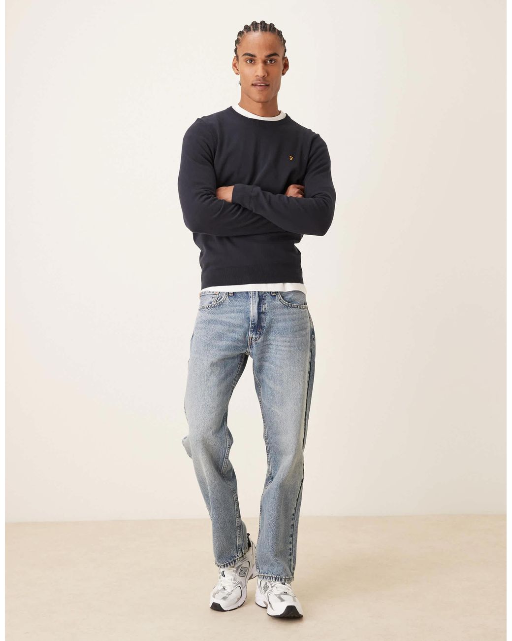 Mullen - pull en maille Farah pour homme en coloris Blue