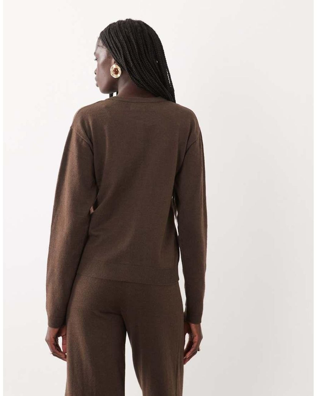 JJ Rebel Brown Long Sleeved Knitted Cardigan Co-Ord