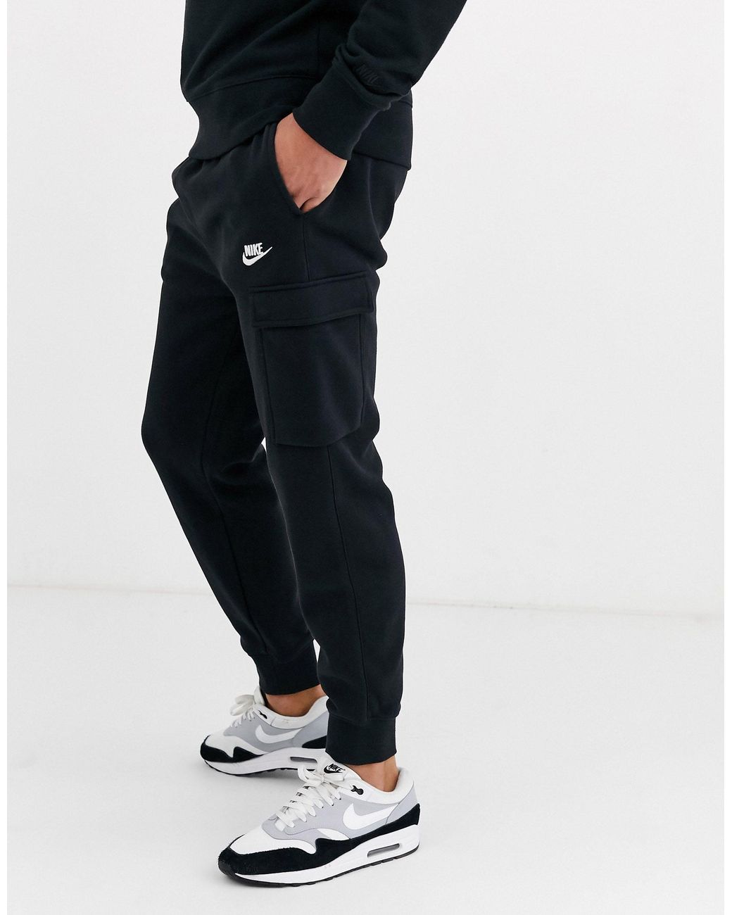mens nike club cuffed joggers