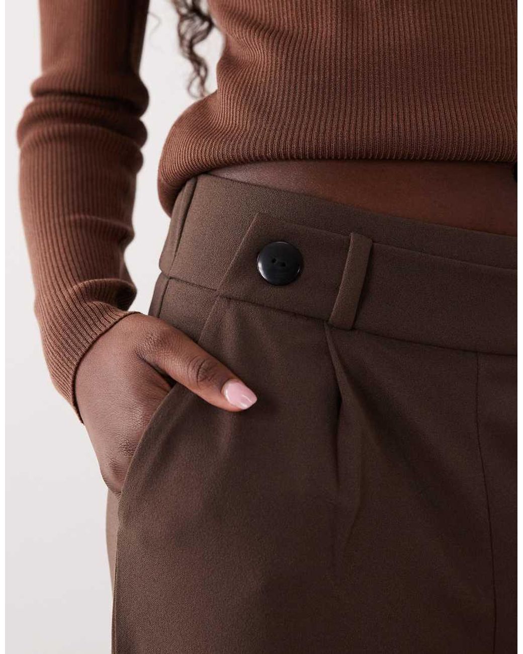 Jdy White Button Detail Wide Leg Trouser