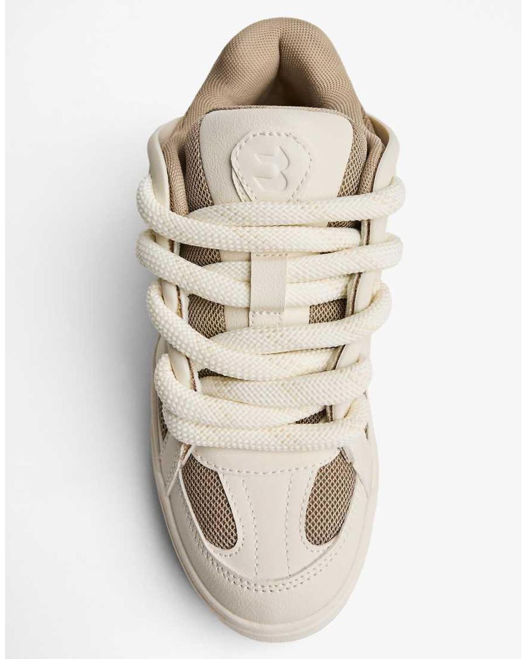 Bershka Natural Chunky Skate Trainers