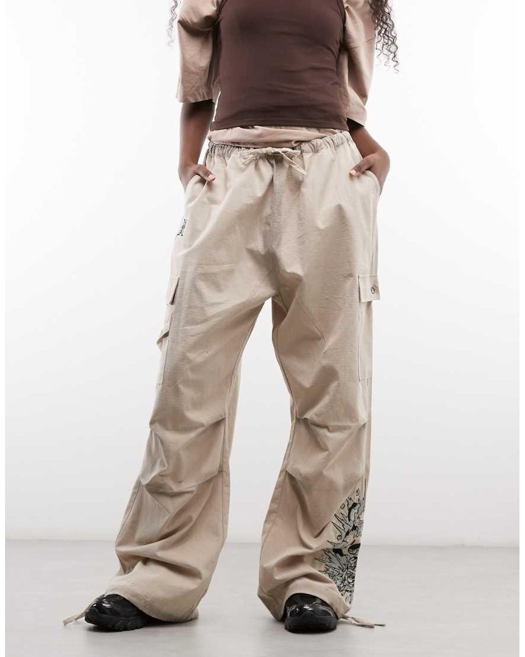 Ed Hardy Natural Exploding Skull Cargo Trouser