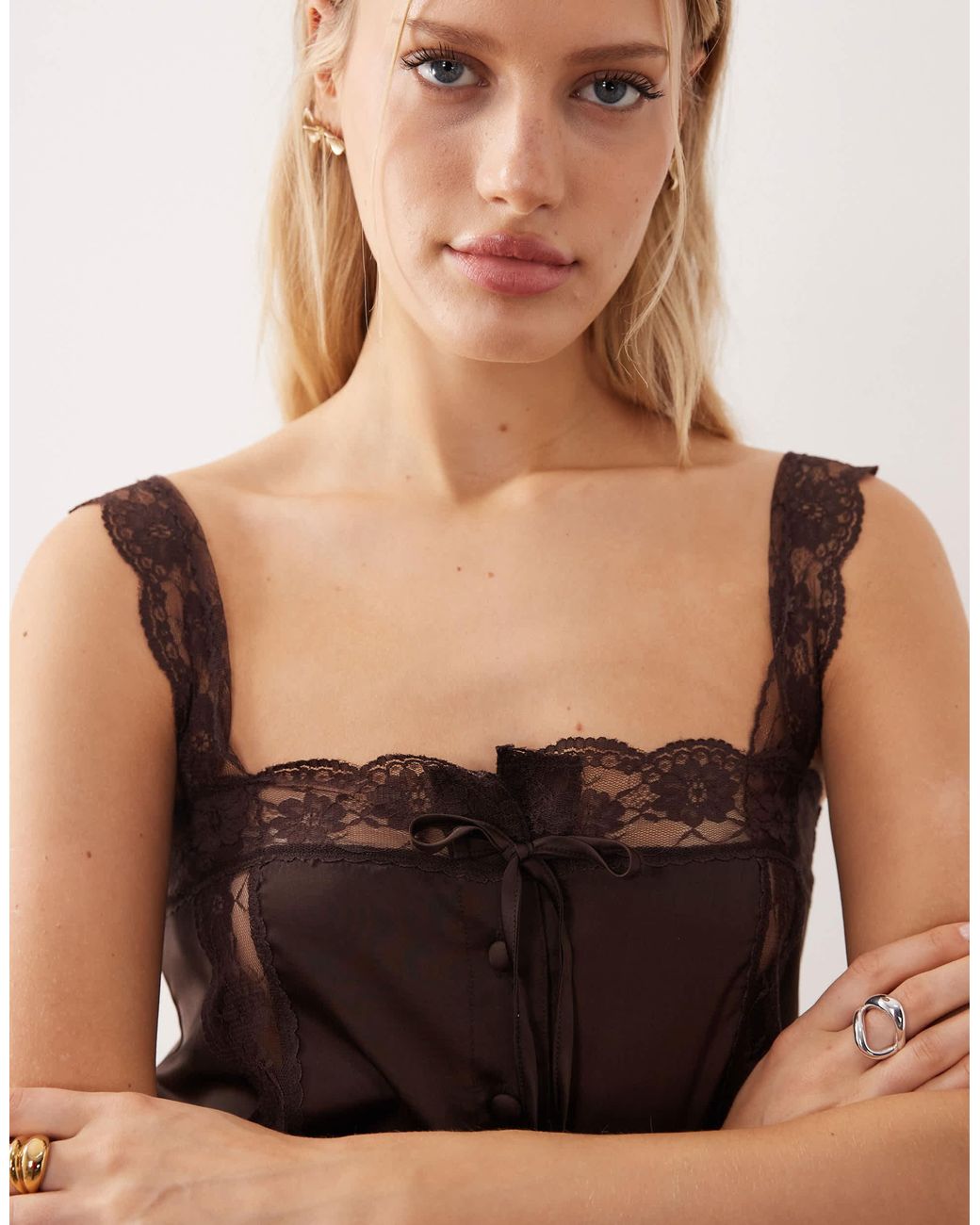 KAT THE LABEL Black Cindy Cami Top