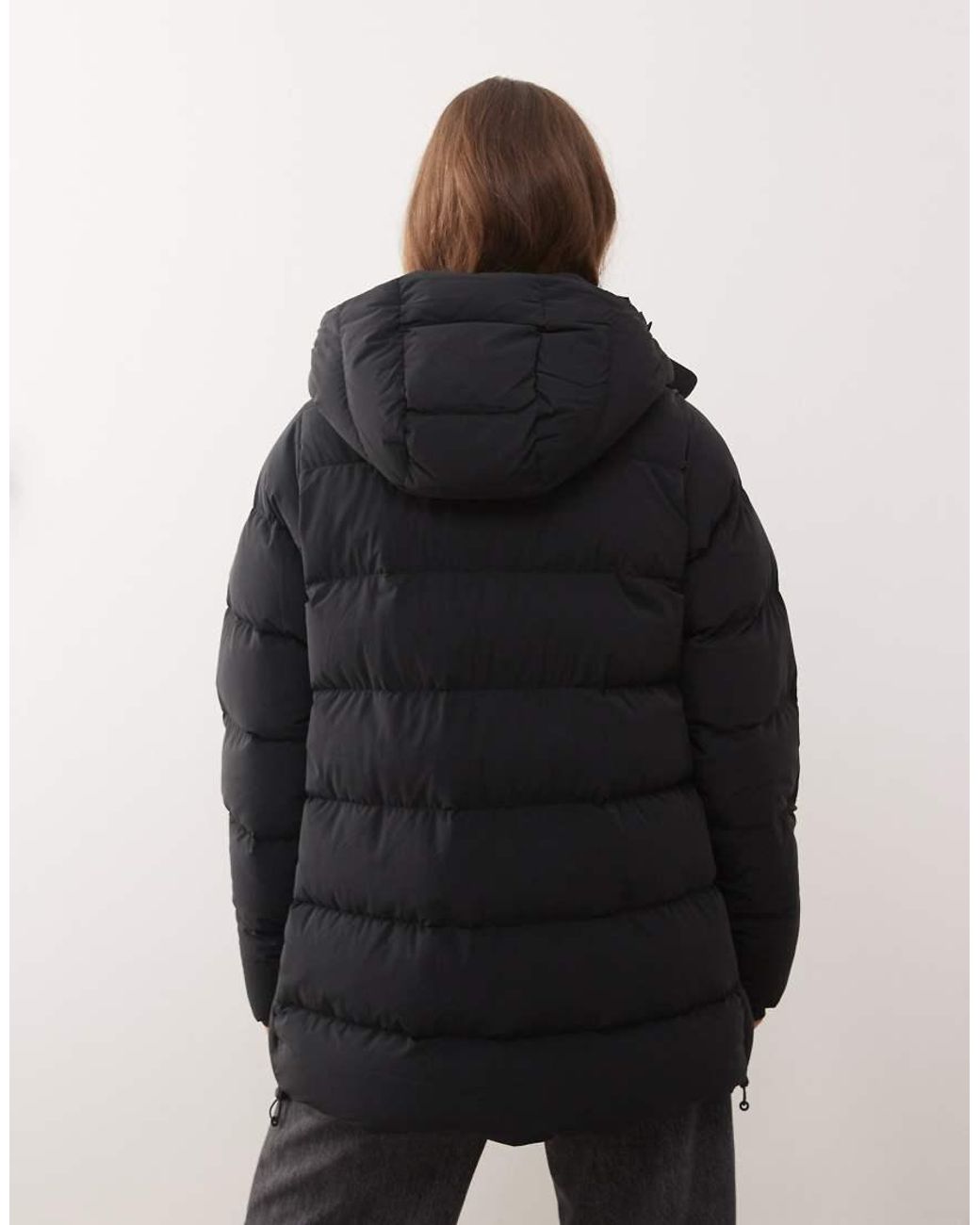 Columbia Black Amaze Puff Mid Hooded Puffer Coat
