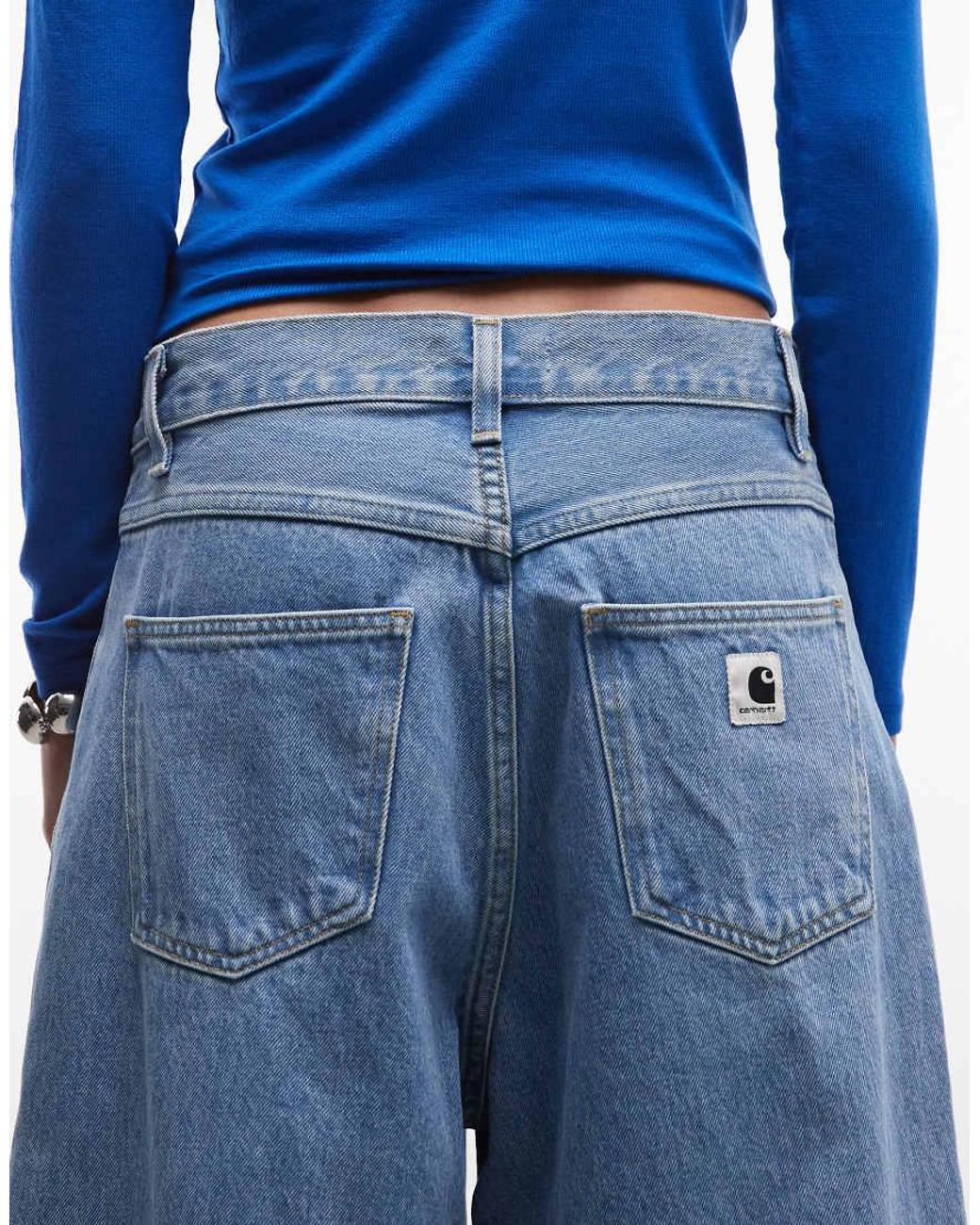 Carhartt Blue Brandon baggy Loose Straight Fit Jeans