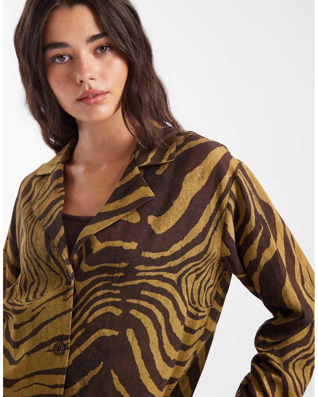 ASOS Brown Collared Shirt Co-ord