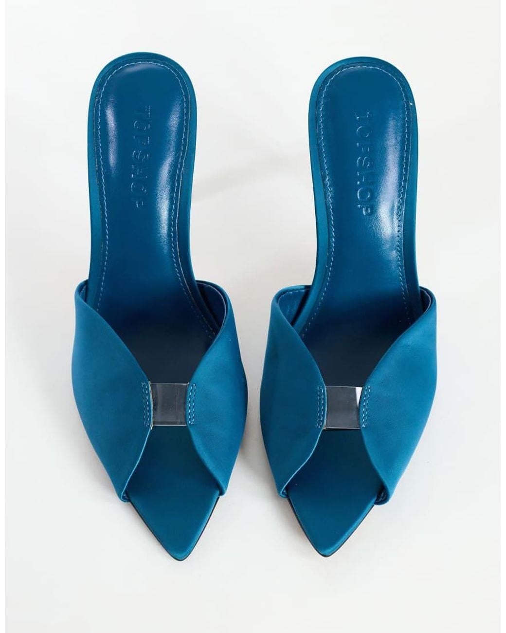 TOPSHOP Blue Wren Peep Toe High Heel Sandal