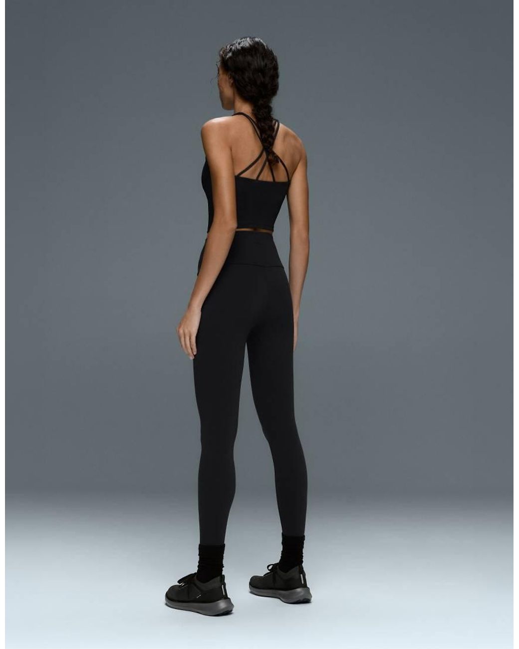 Oysho Black Comfortlux Strap Tank Top With Cups