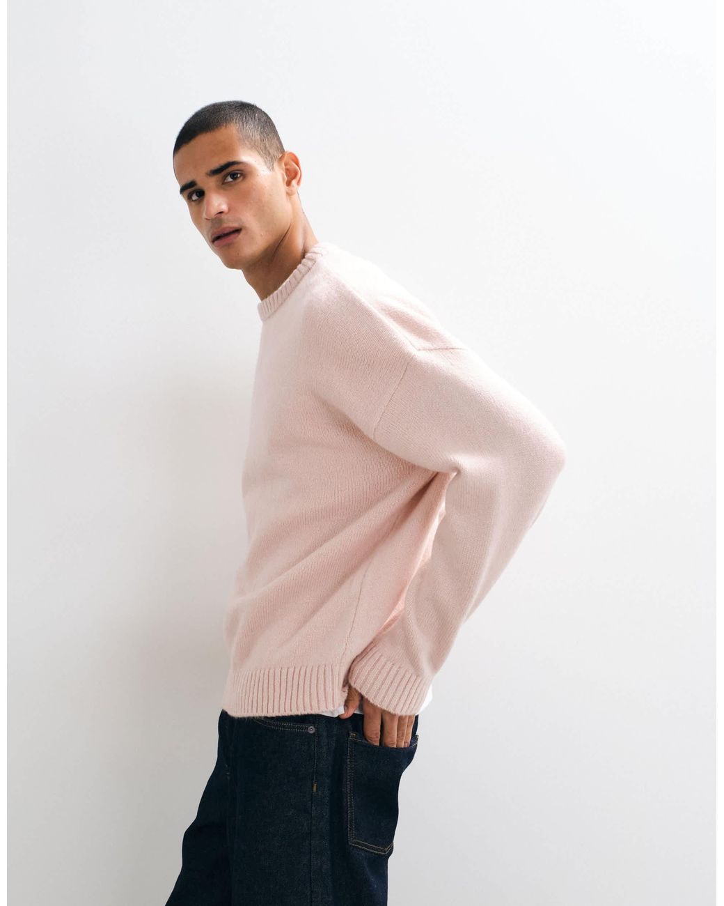 ASOS Super oversize-strickpullover in Pink für Herren