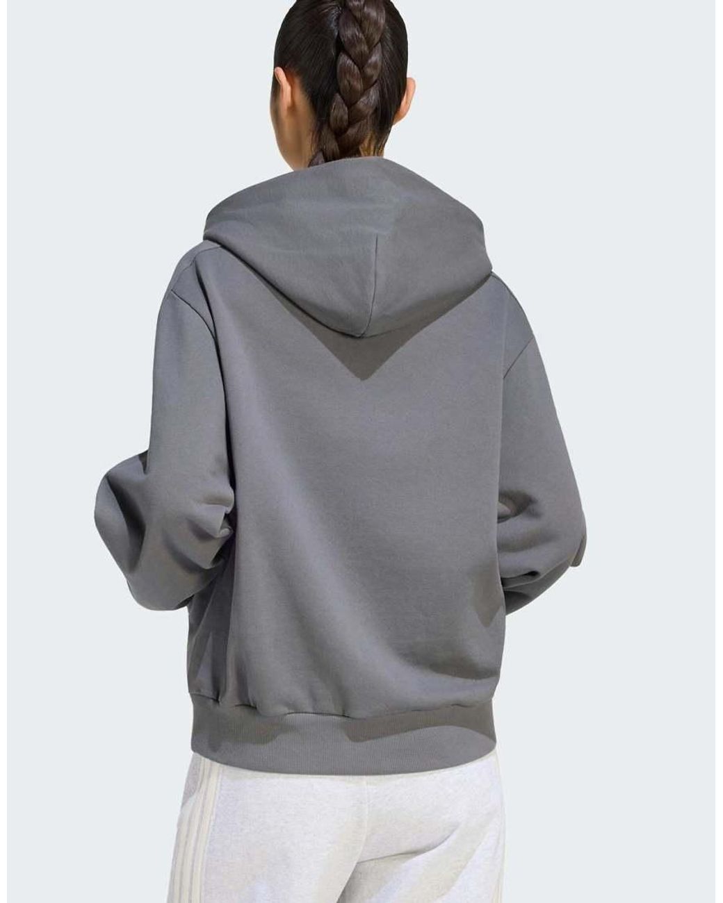 Adidas Originals Gray Adidas Kit Small Logo Hoodie