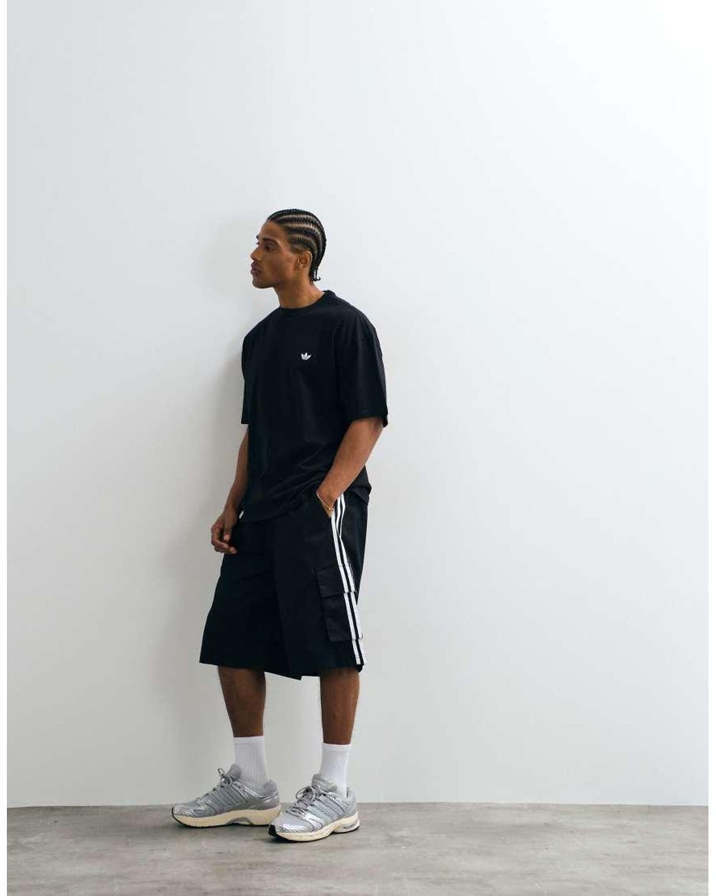 Adidas Originals Blue Essential Loose Fit T-shirt for men