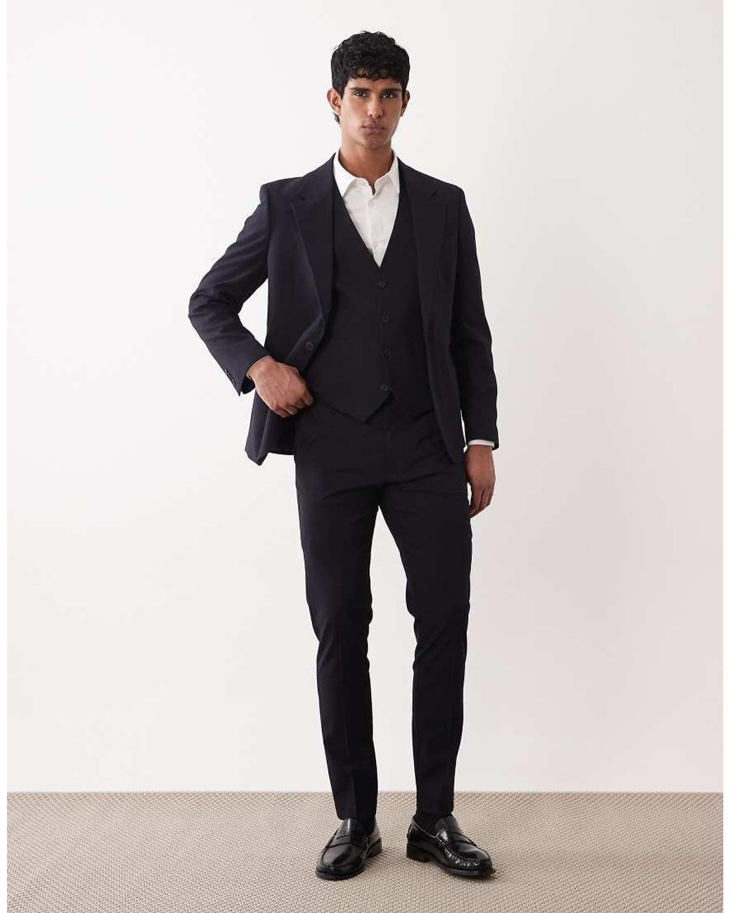 ASOS Blue Skinny Suit Waistcoat for men