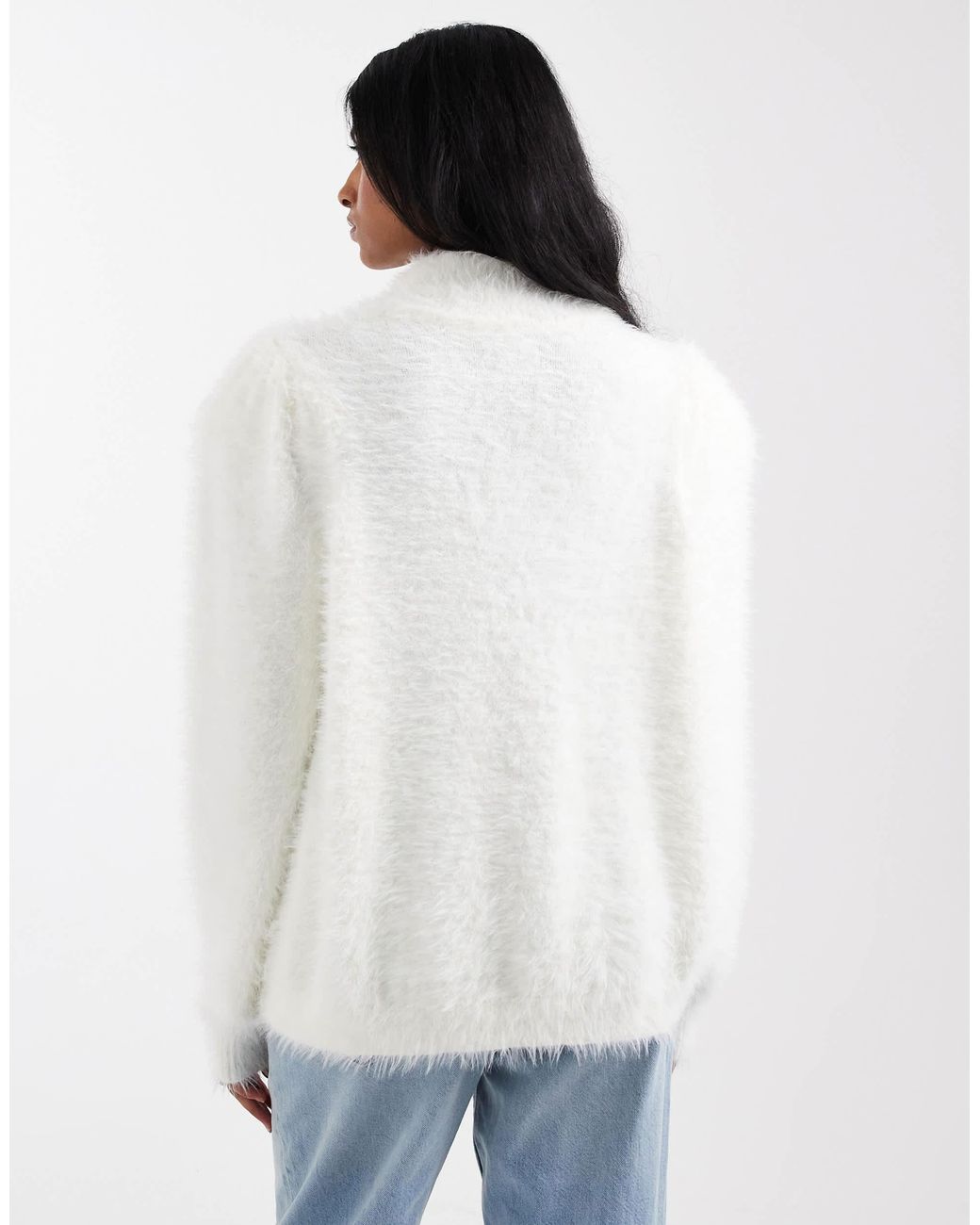 ASOS White – flauschiger oversize-pullover