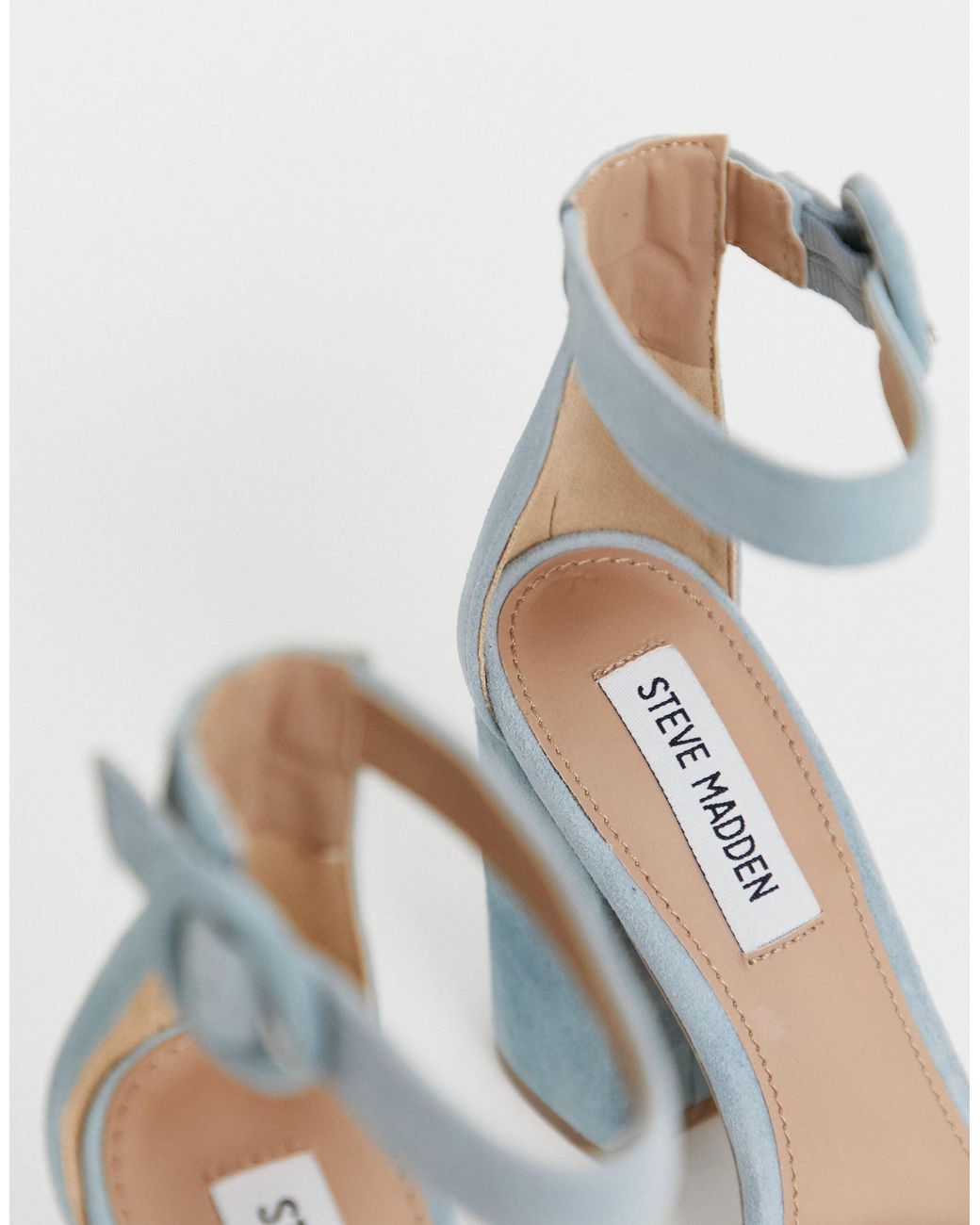 Steve Madden Suède Sandalen Met Blokhak in het Blauw | Lyst NL