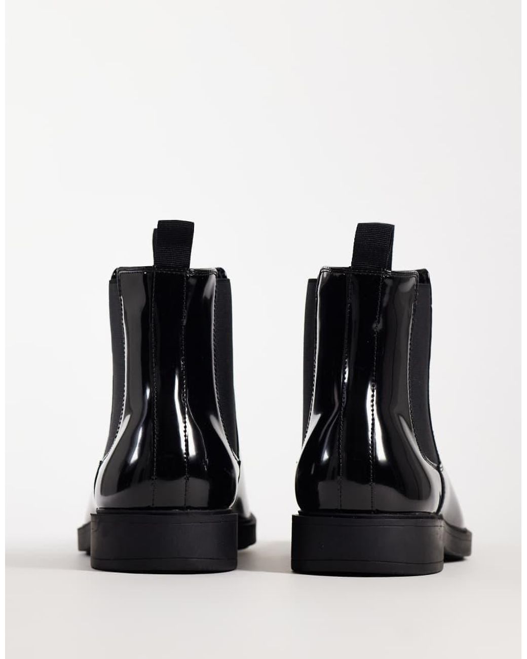 ASOS Black Chelsea Boots With Dual Pull Tabs for men