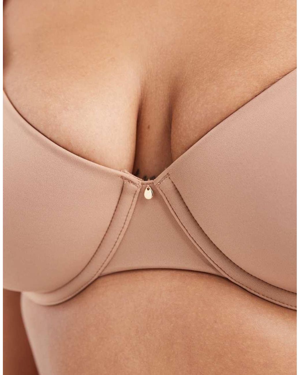 ASOS Natural Asos Design Curve Moulded T-Shirt Bra