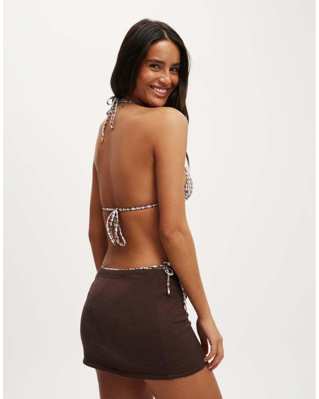 Cotton On Brown Isla Knit Mini Skirt