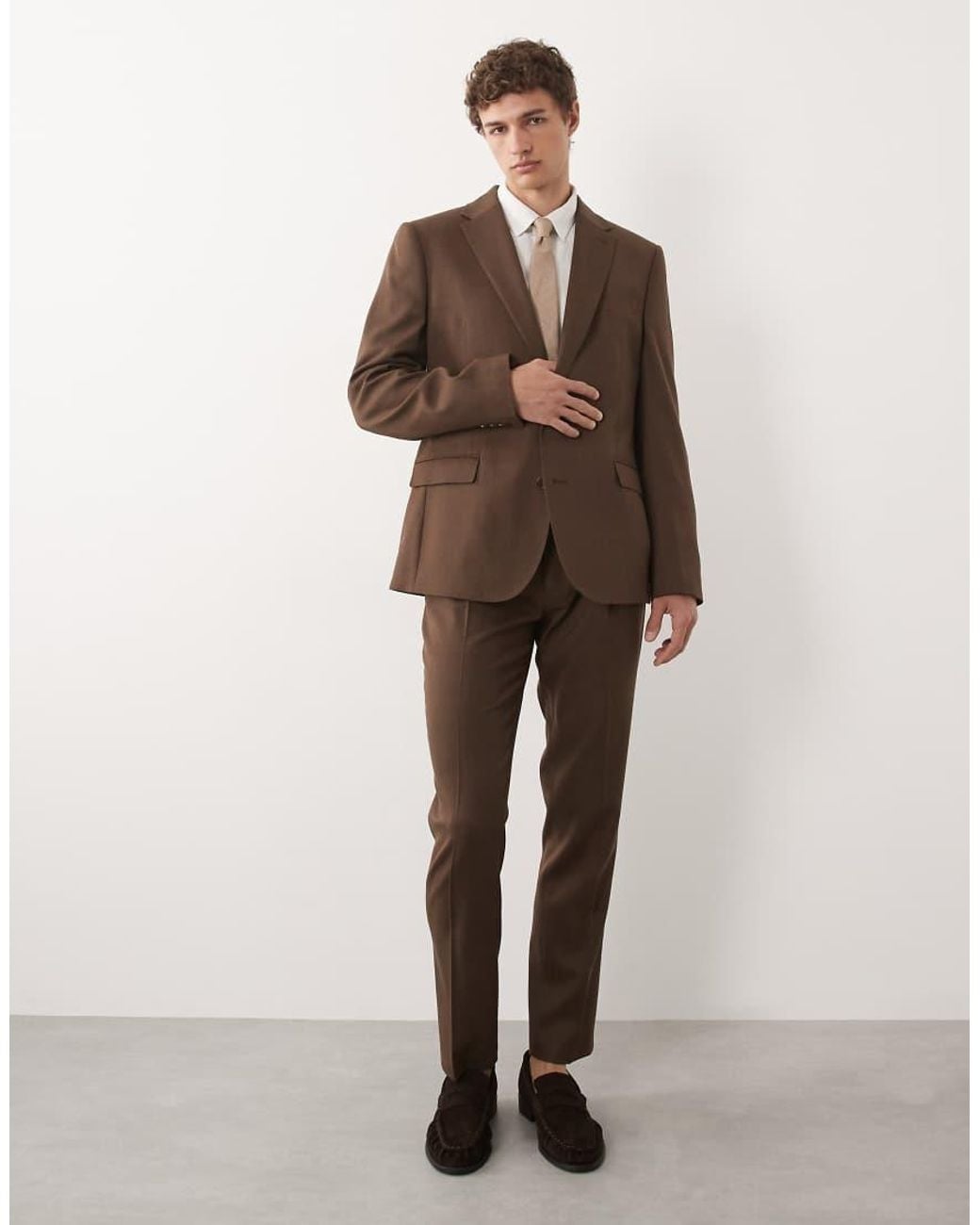 ASOS Brown Slim Suit Jacket for men
