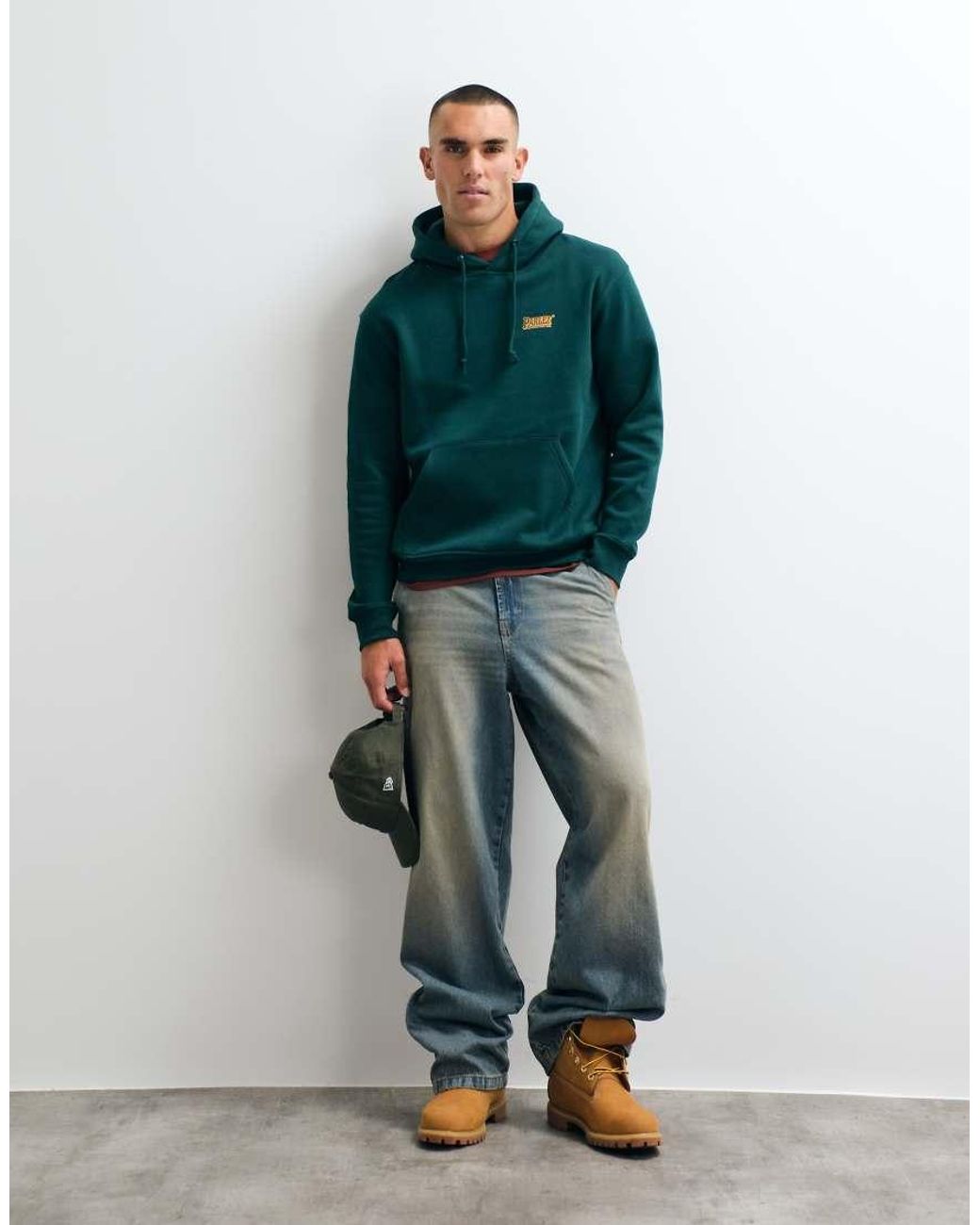 Parlez Green Verkin Hoodie With Back Graphic Logo for men