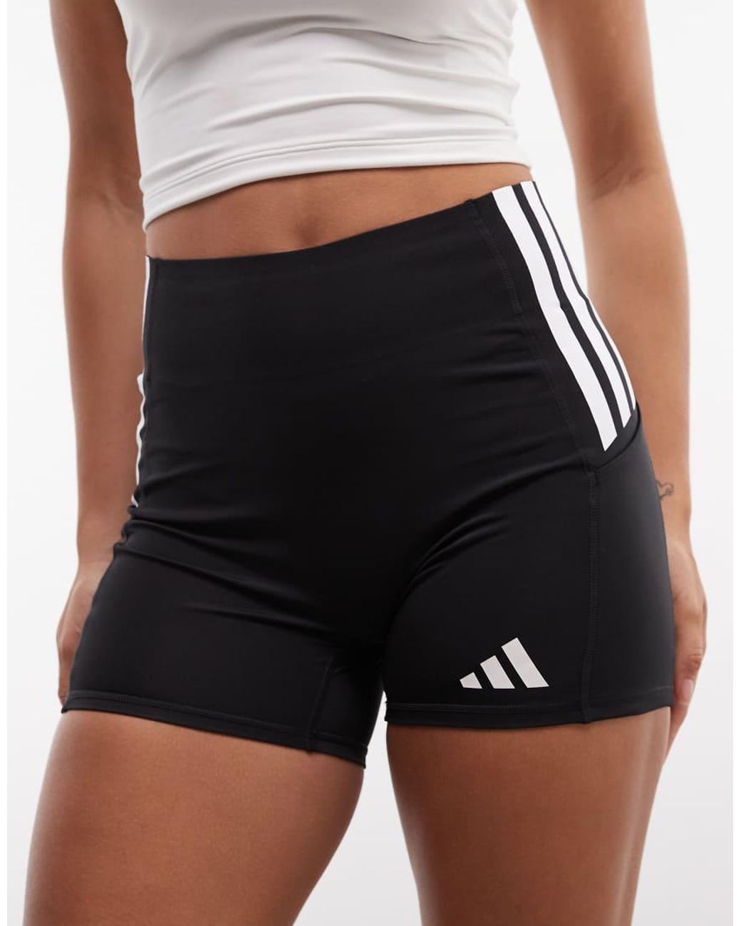 Adidas Originals White Adidas Running Adizero Tight Shorts