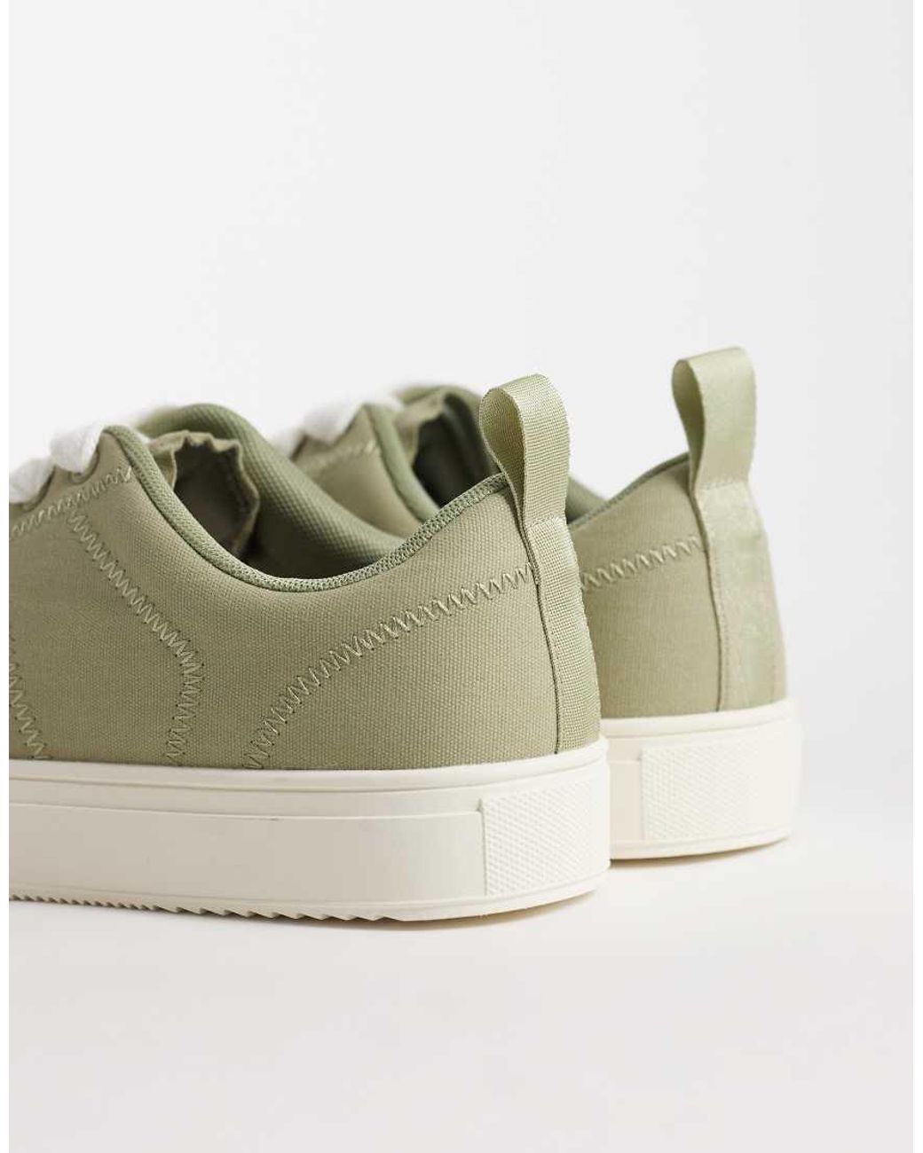 ASOS Green Lace-up Canvas Sneakers for men