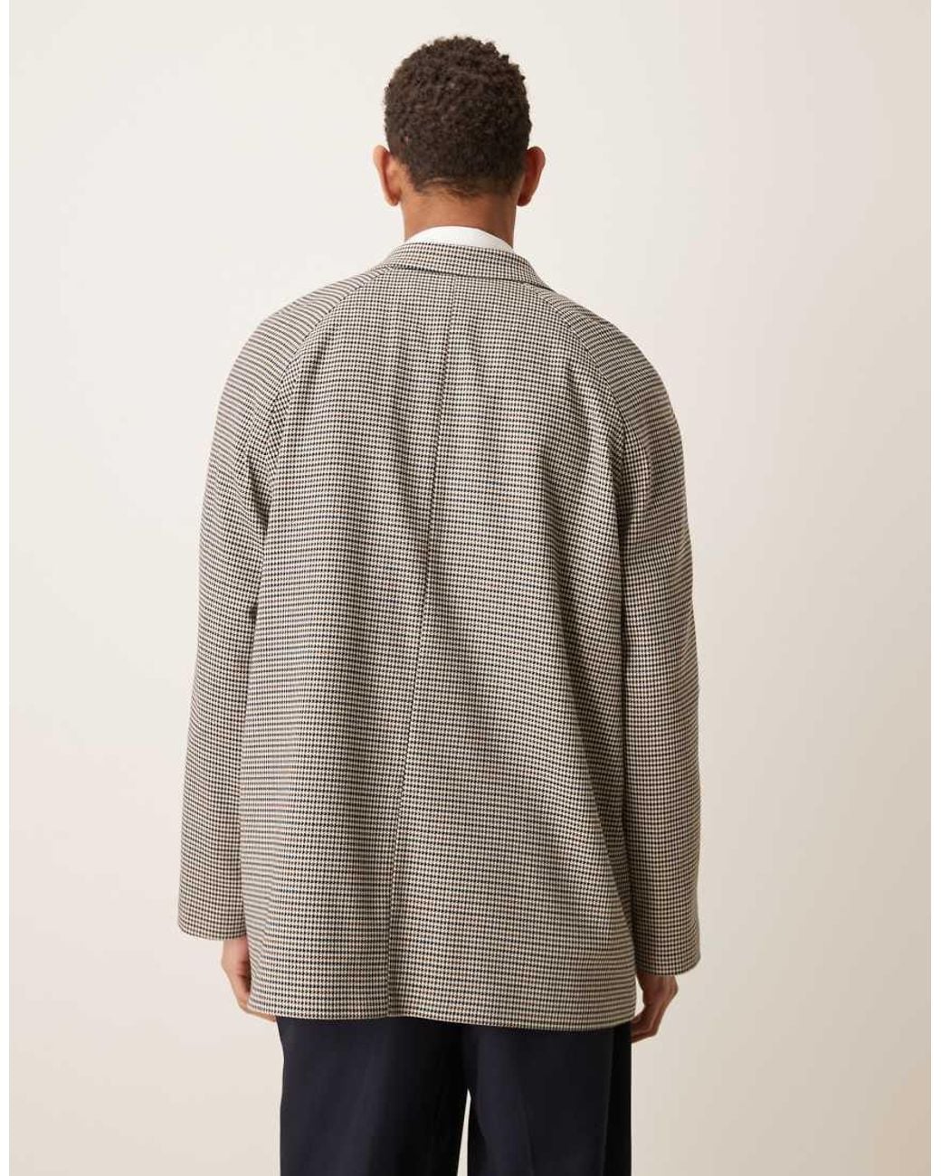 ASOS Gray Asos Deisgn Slouchy Raglan Blazer for men