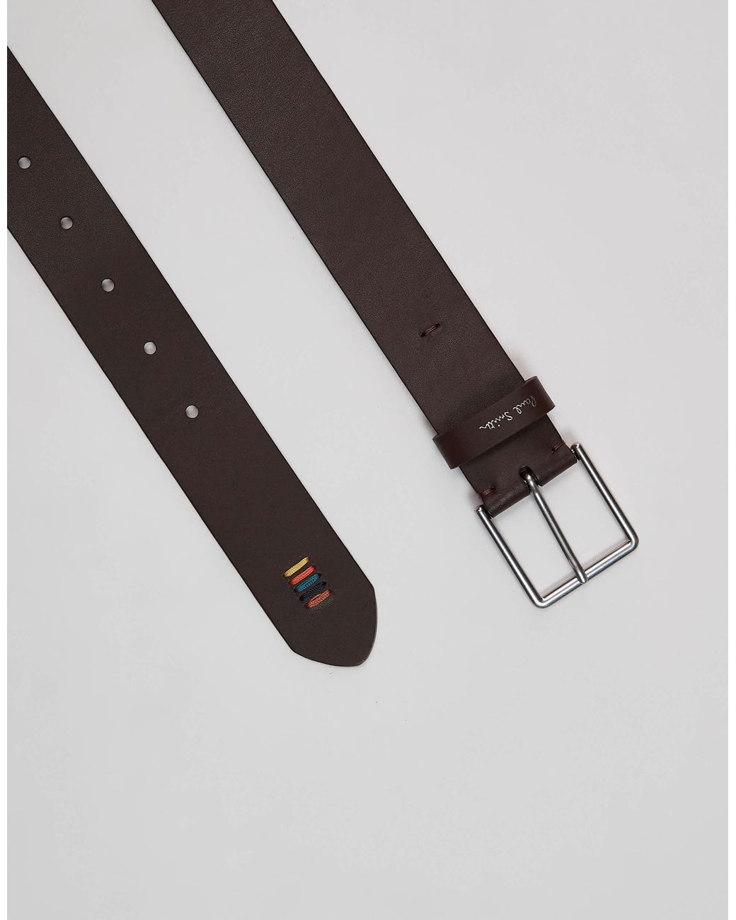 Paul smith - ceinture à boucle avec surpiqûres - marron Paul Smith pour homme en coloris Blue