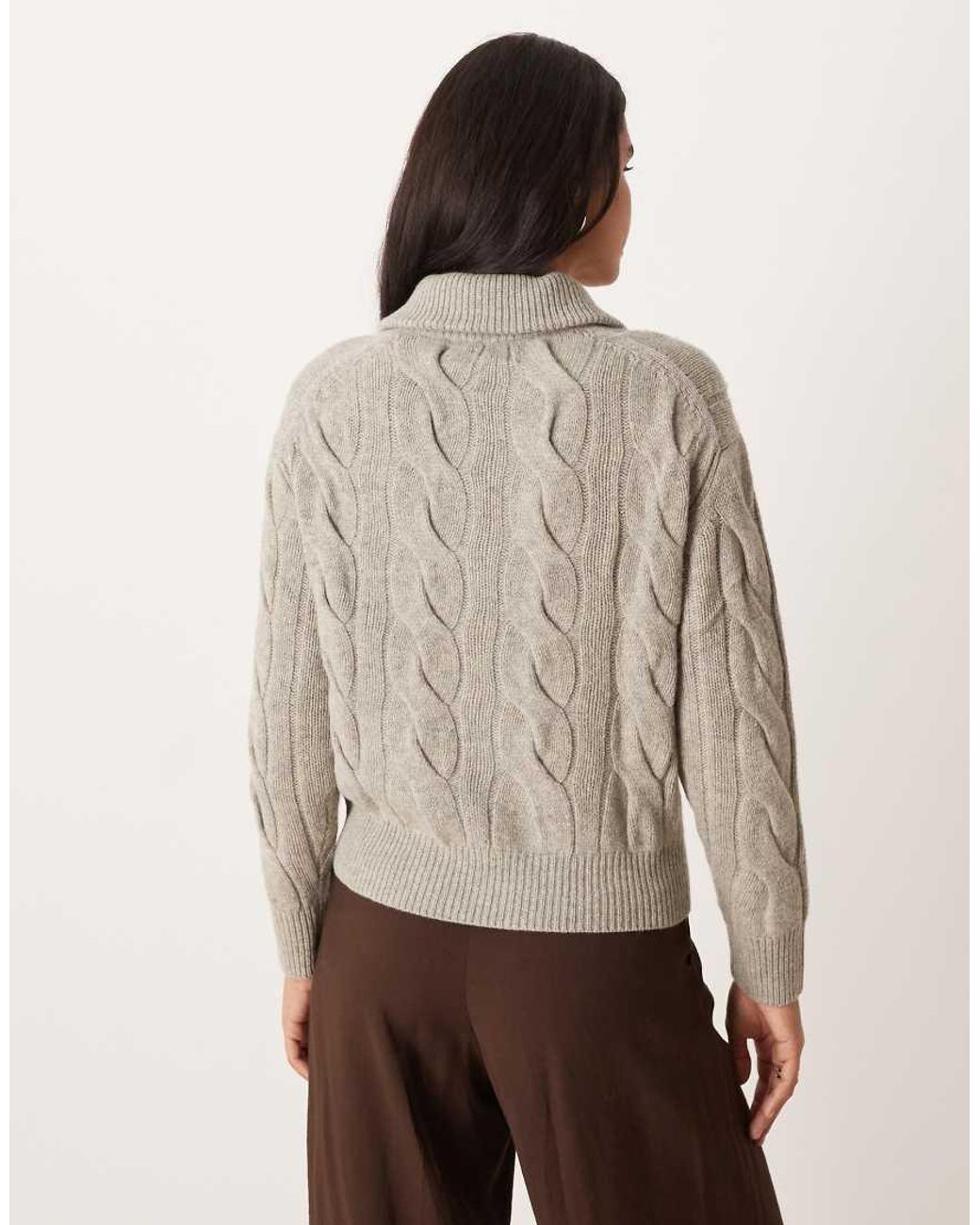 Polo Ralph Lauren Brown Cable Knit Cardigan