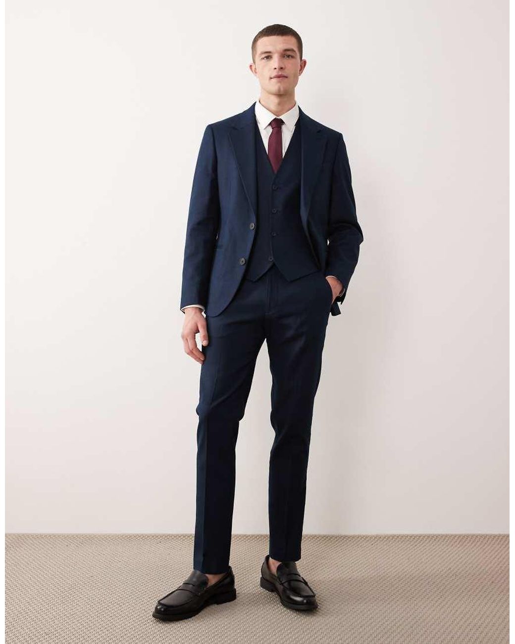 ASOS Blue Suit Waistcoat for men