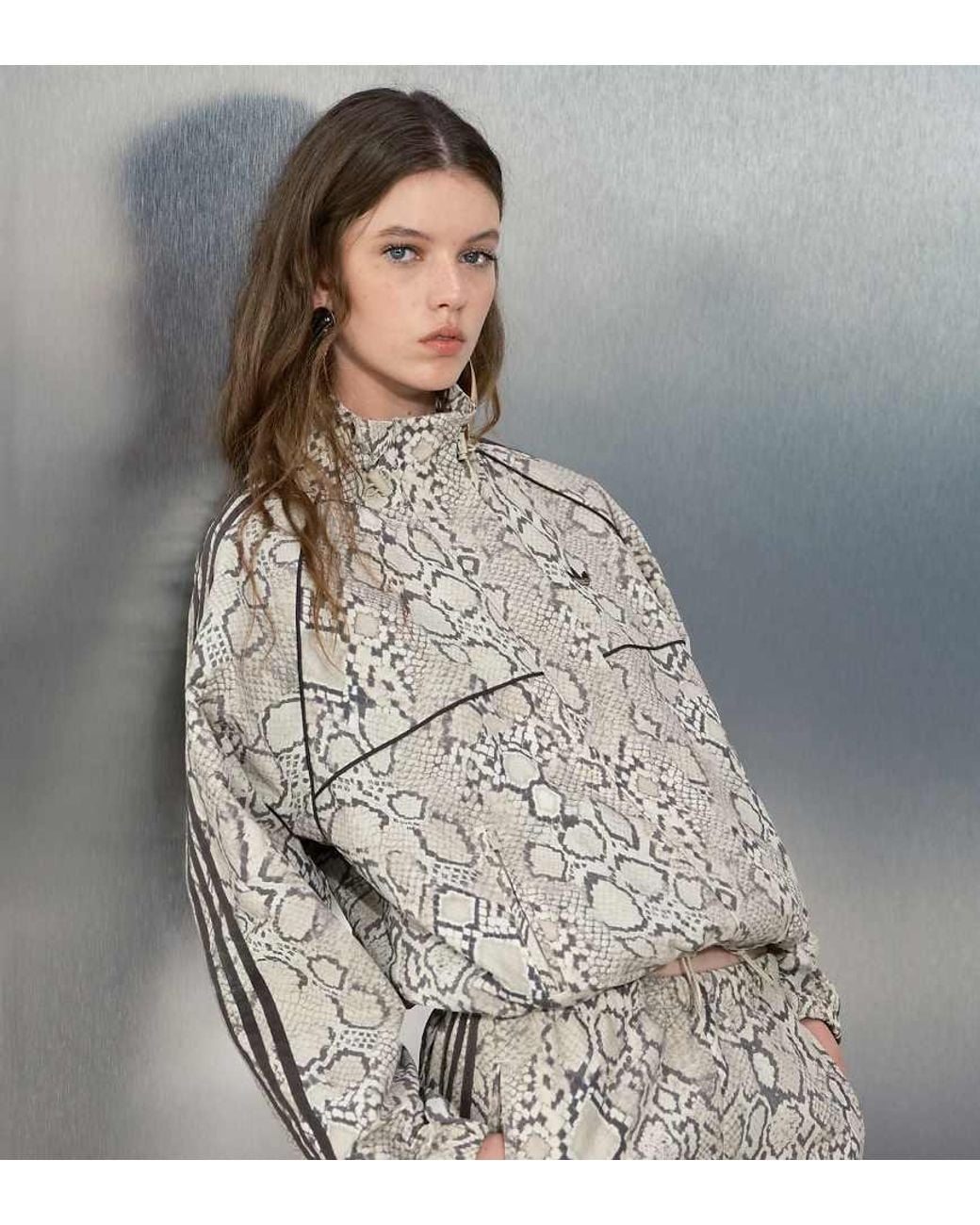 adidas Originals x ASOS Gray Oversized Track Jacket