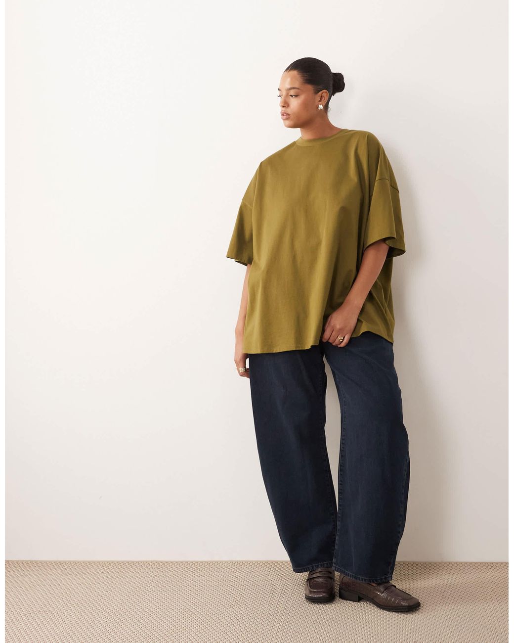 ARRANGE Green Curve – hochwertiges, schweres oversize-t-shirt