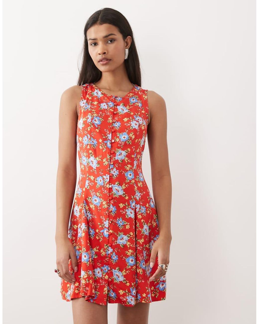Nobody's Child Red Georgie Mini Skater Dress