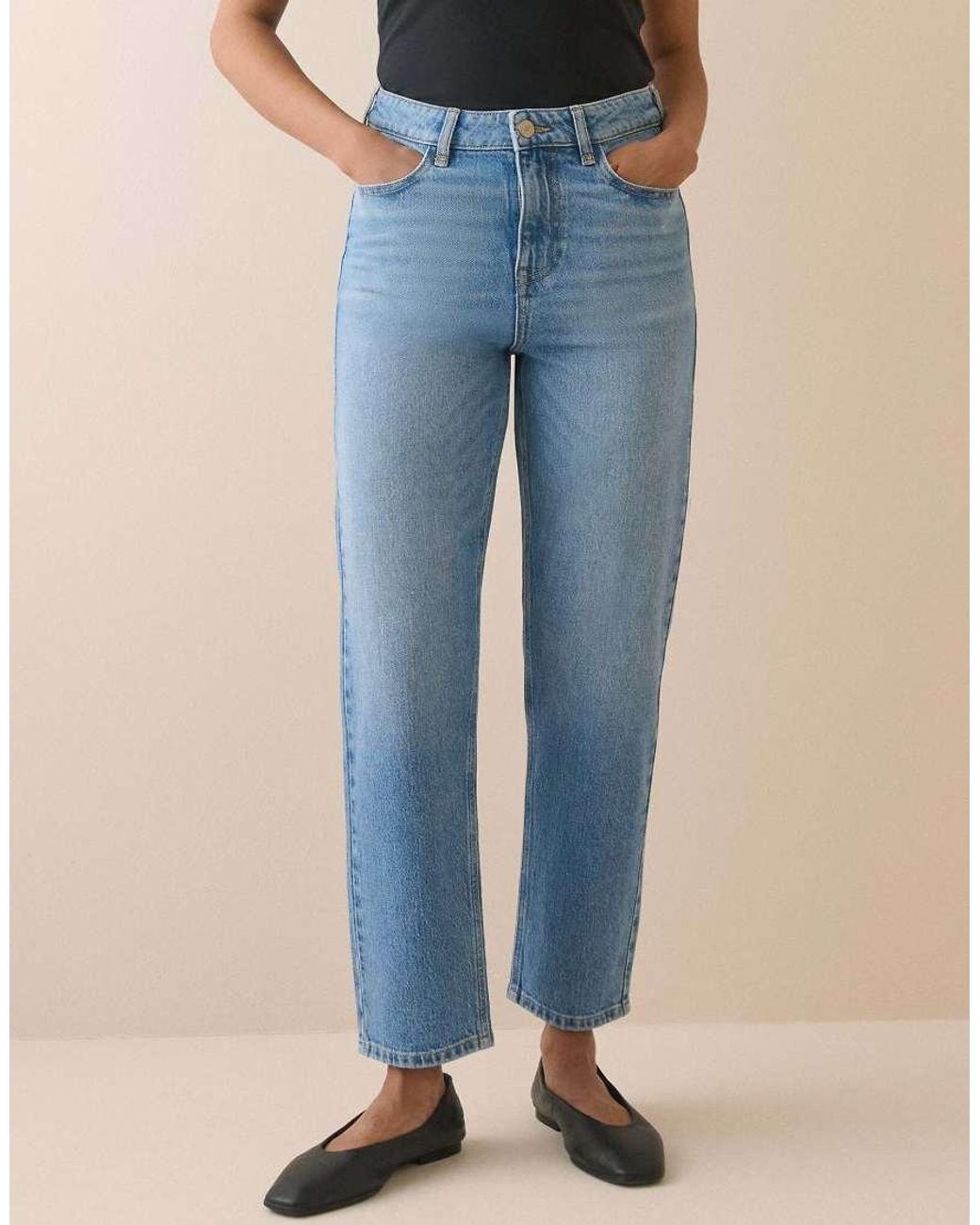Nobody's Child Blue Mid Rise Camden Tapered Jeans