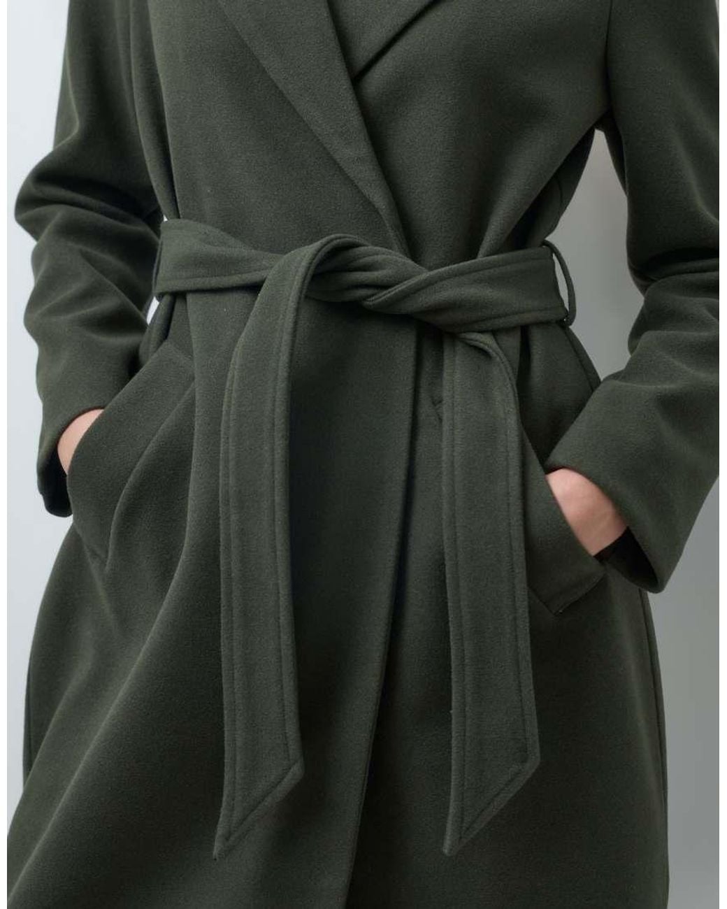 Vero Moda Green Belted Maxi Coat