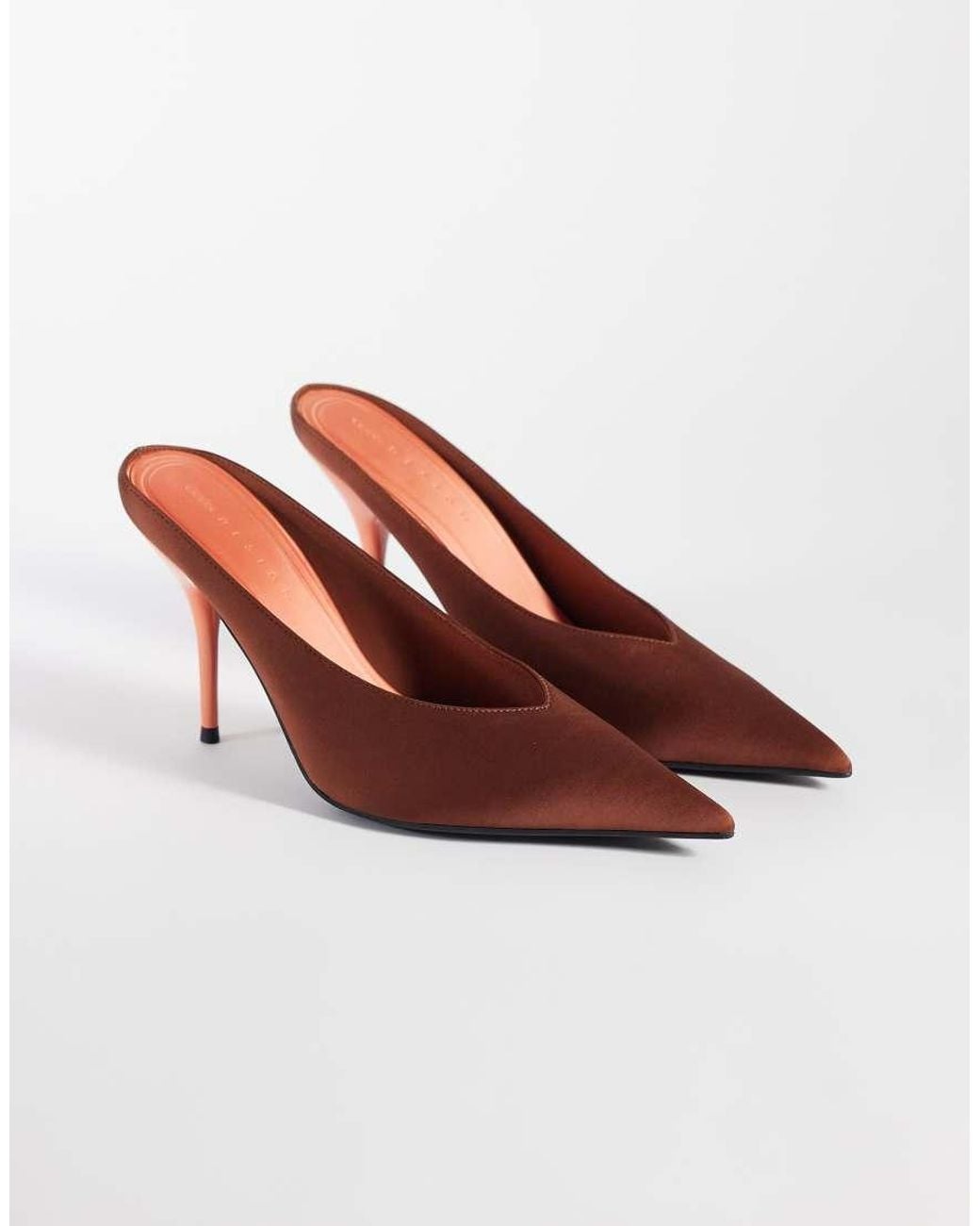 ASOS Brown Prism Stiletto High Heeled Mules