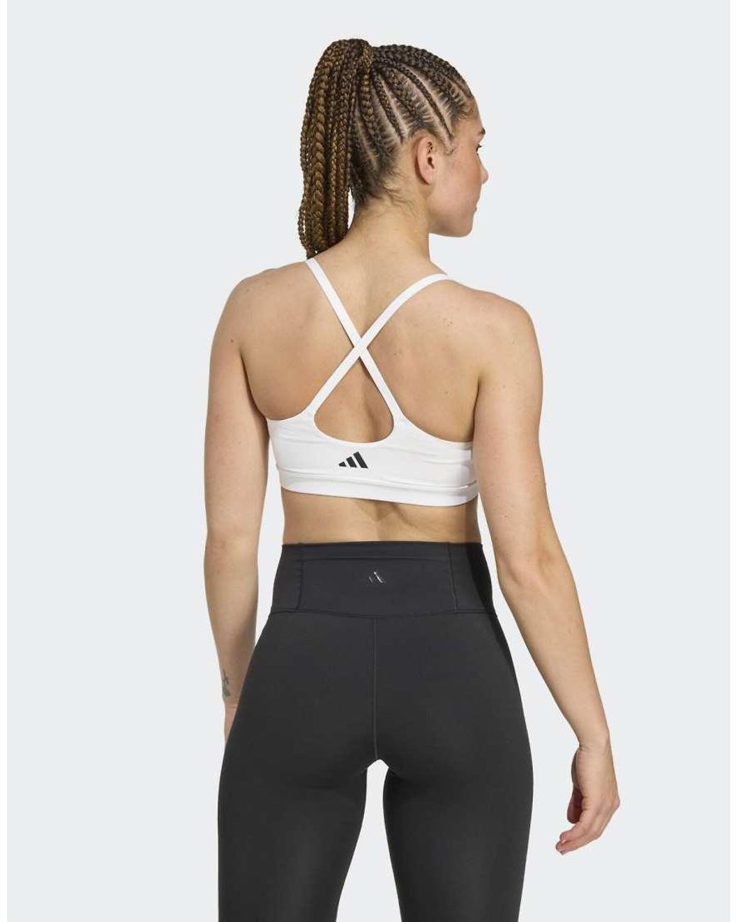 Adidas Originals White All Me Light Support Bra