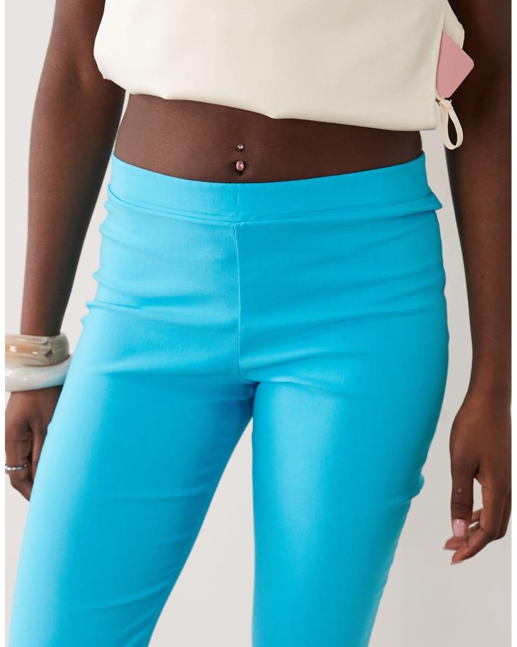 Miss Selfridge Blue Capri Trouser
