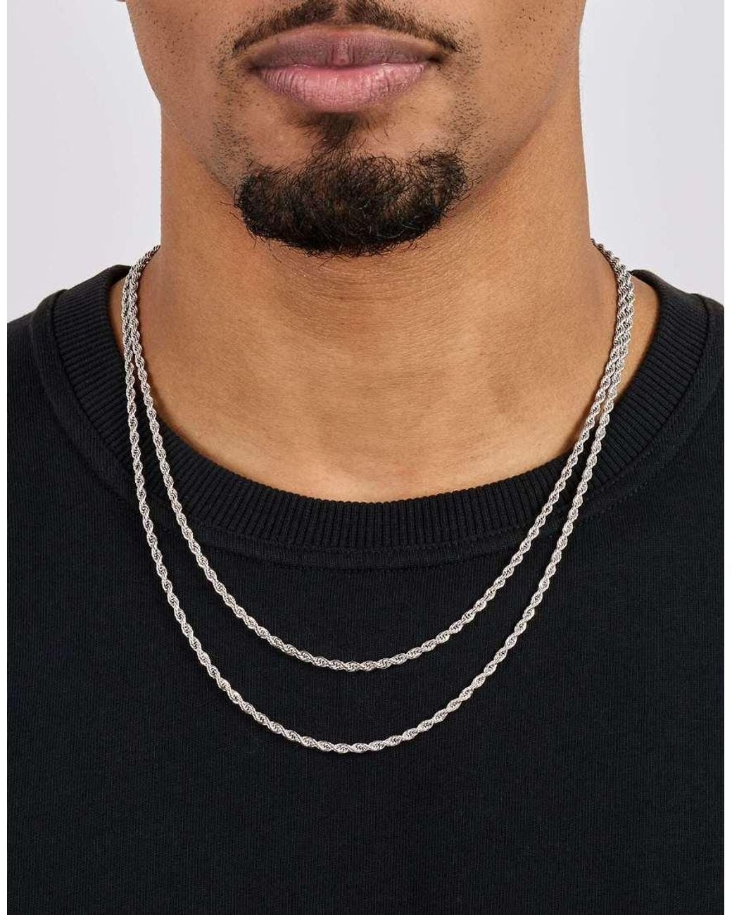 CERNUCCI White 6Mm Double Rope Chain for men