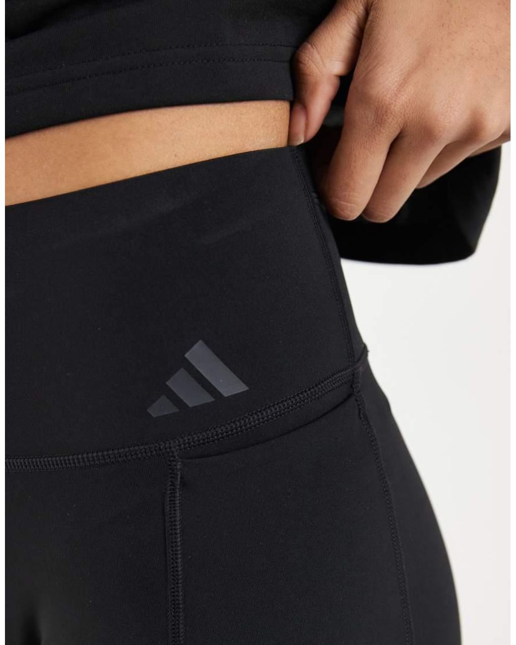 Adidas Originals Black Adidas Training Optime Full Length Leggings