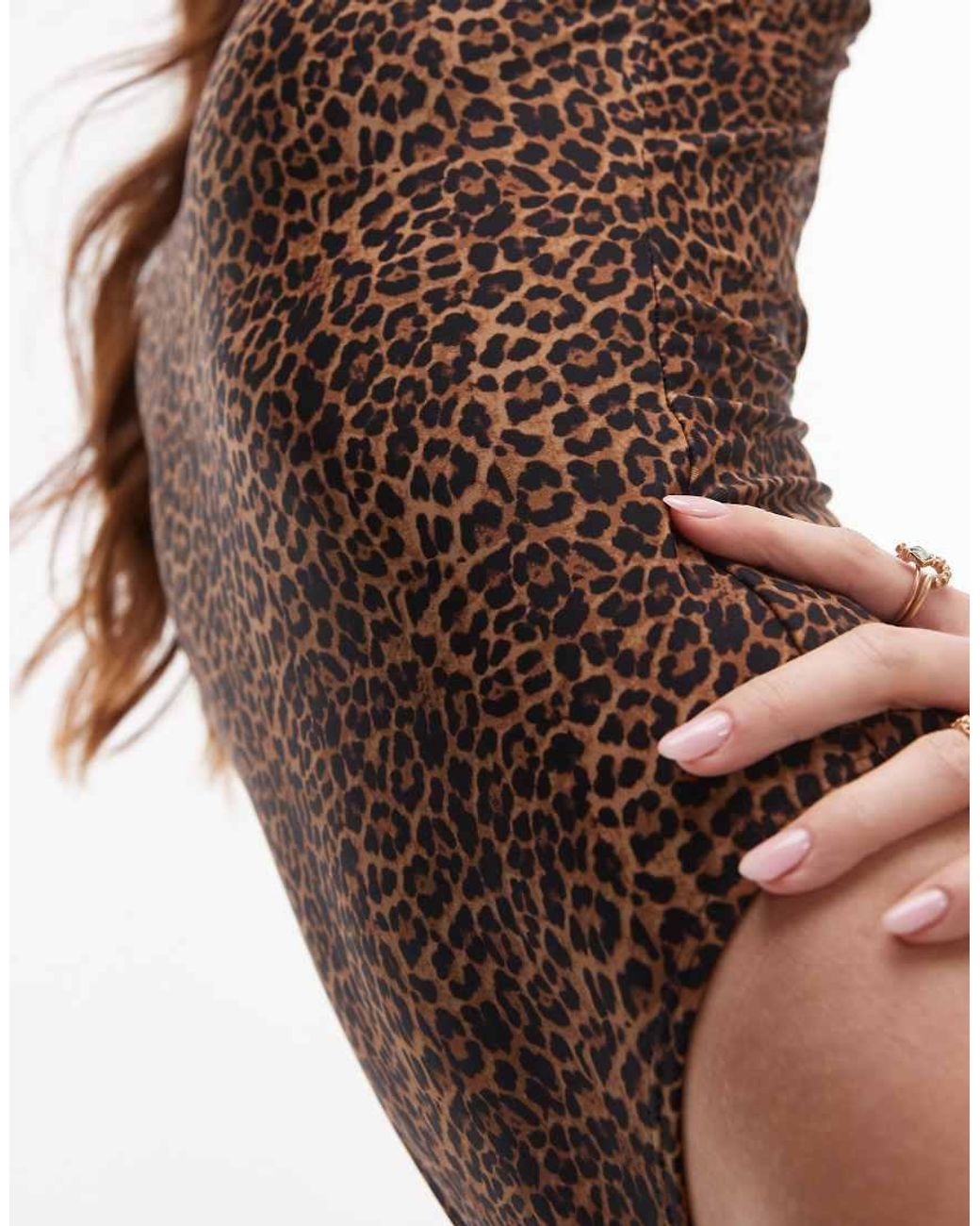 TOPSHOP Brown Athens Swimsuit