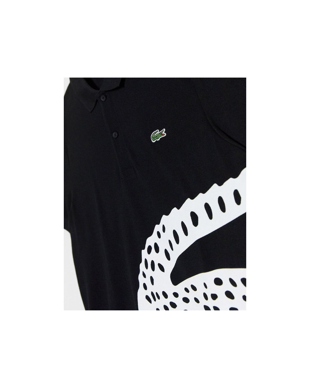 Polo en piqué avec grand logo crocodile Lacoste pour homme en coloris Noir  | Lyst