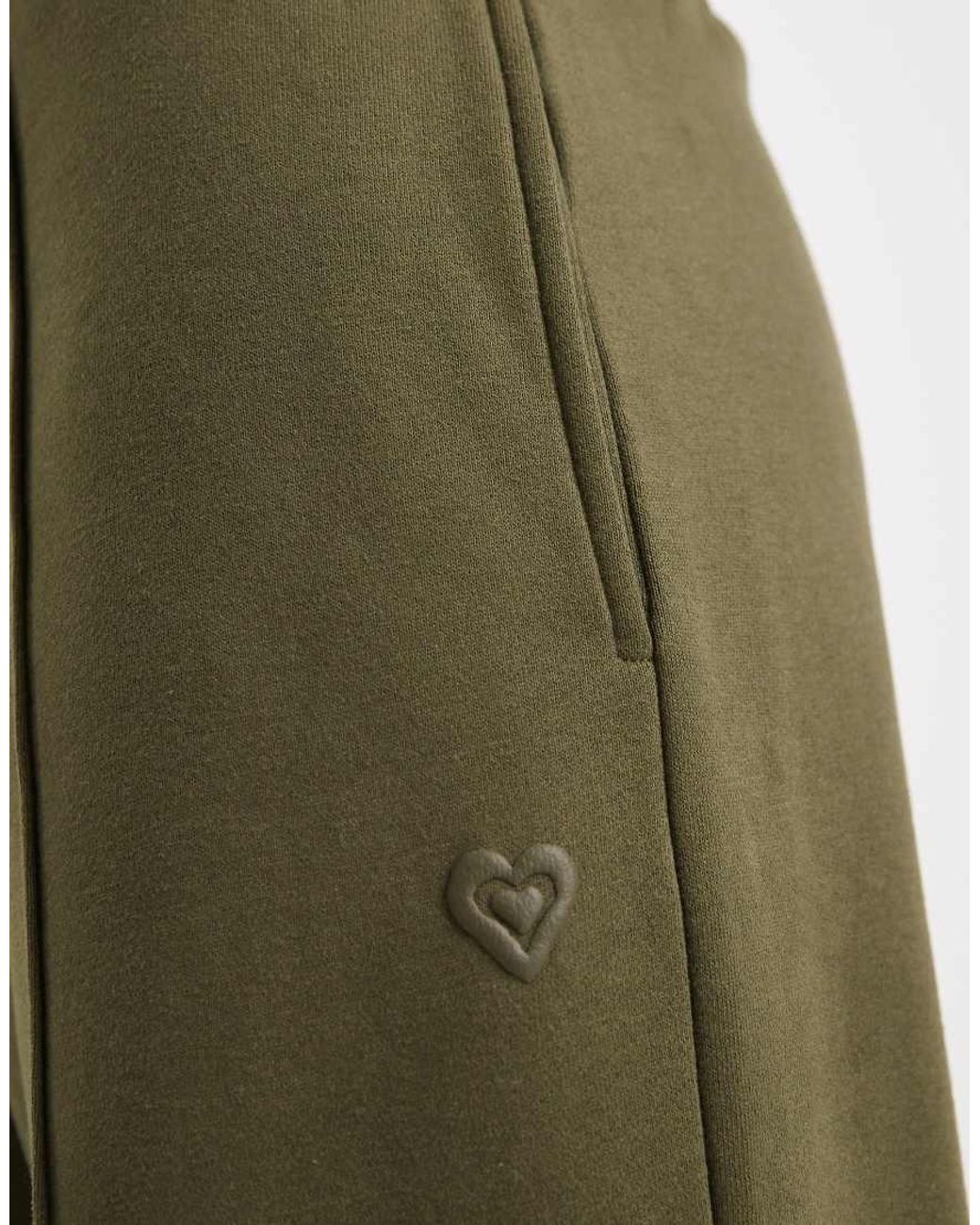 Miss Selfridge Green Wide Leg Sweatpants