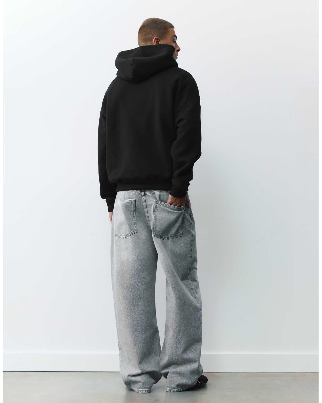 Pull&Bear Hoodie in Black für Herren