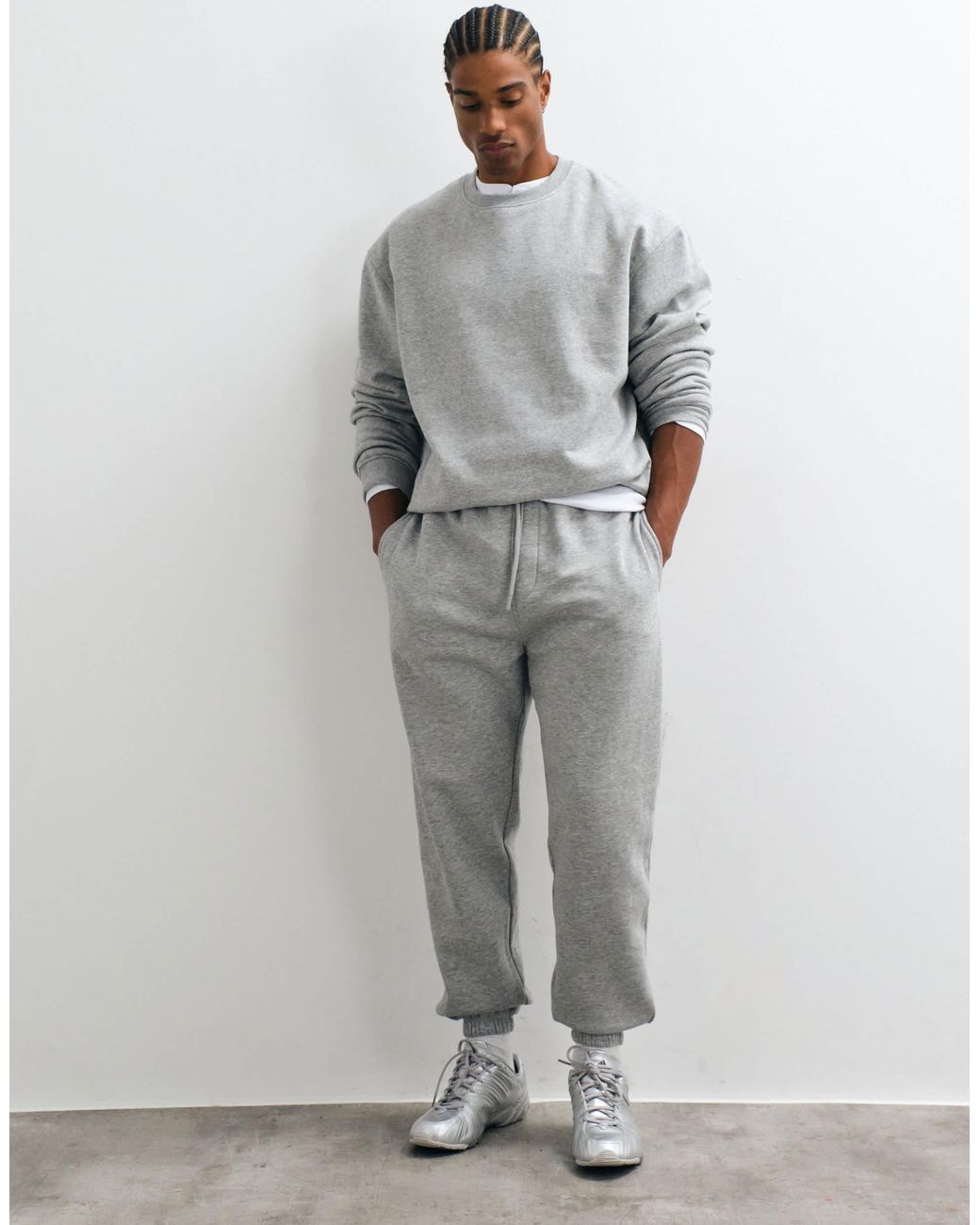 ASOS – relaxed fit basic-sweatshirt in Gray für Herren