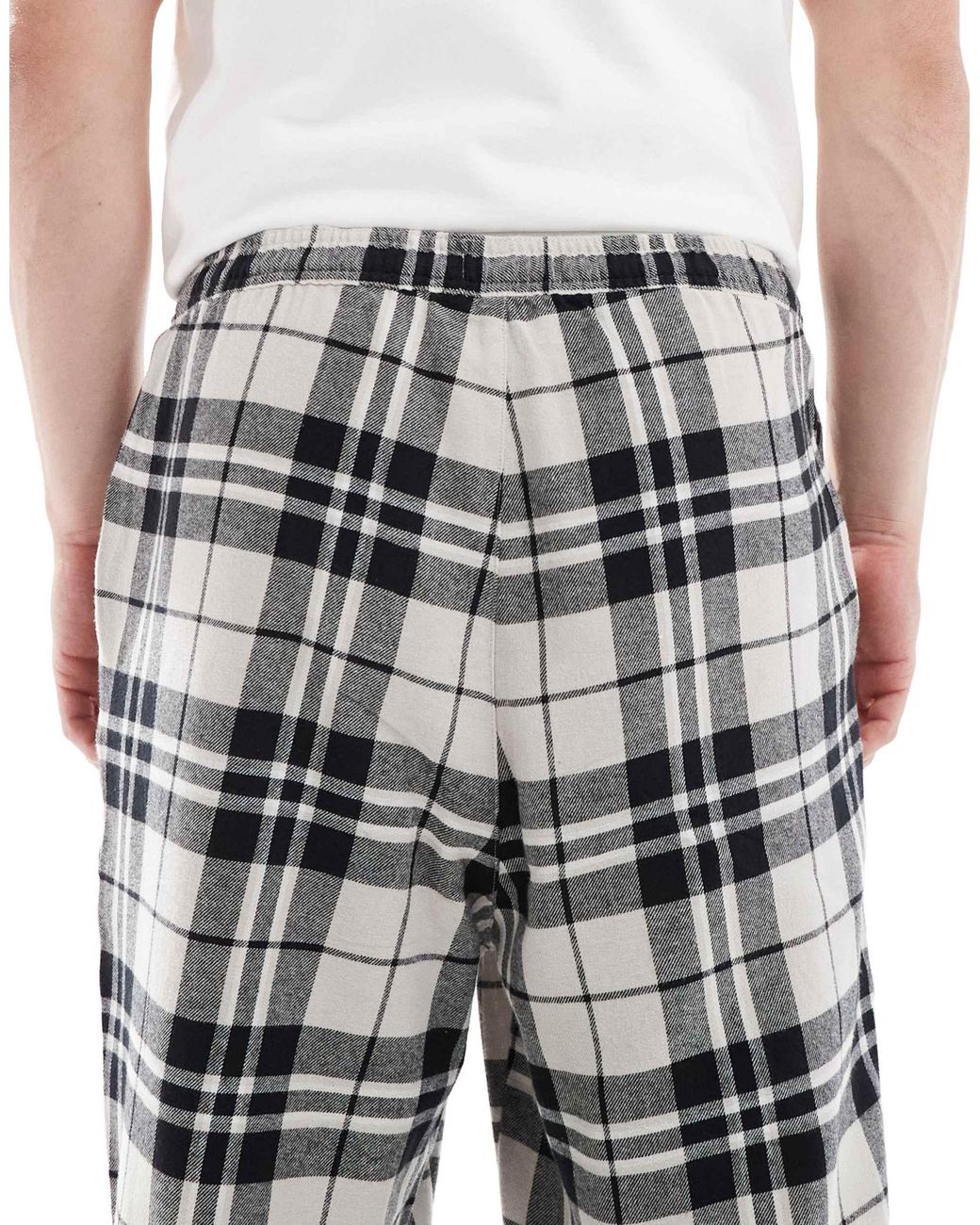 Jack & Jones Gray Checked Lounge Pants for men